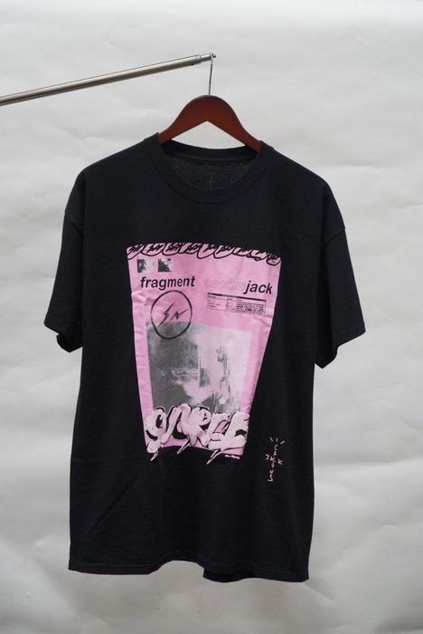 Travis Scott CACTUS JACK FOR FRAGMENT PINK SUNRISE TEE | Grailed