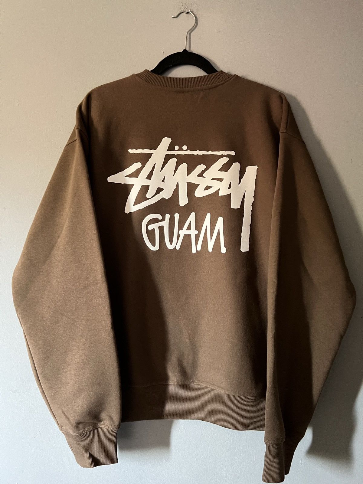 Streetwear × Stussy Brown Stussy Guam Crewneck | Grailed