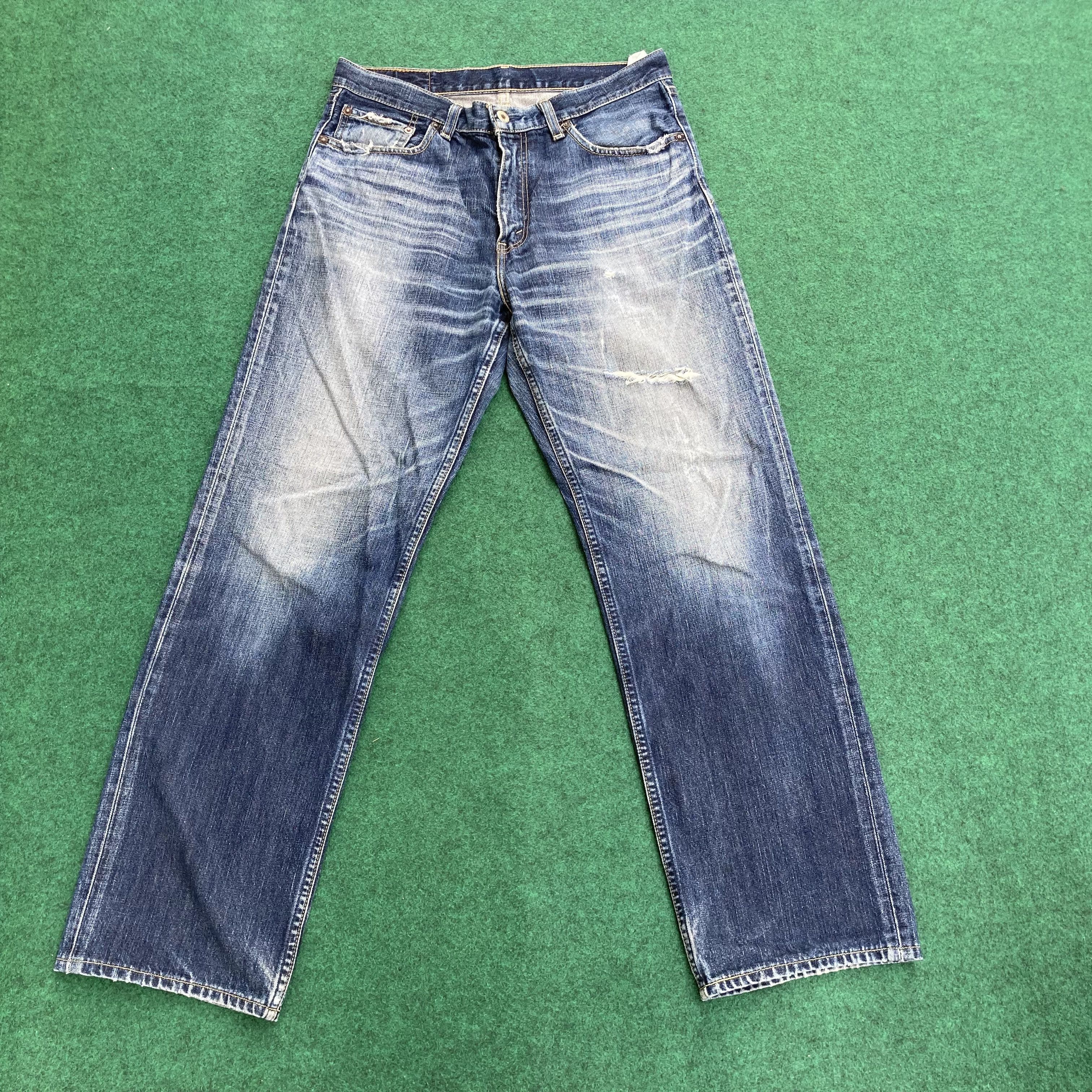 Levi's × Vintage Vtg Levis 502 Distressed Ripped Jeans 90s Punk Grunge Jeans Size US 31 - 1 Thumbnail