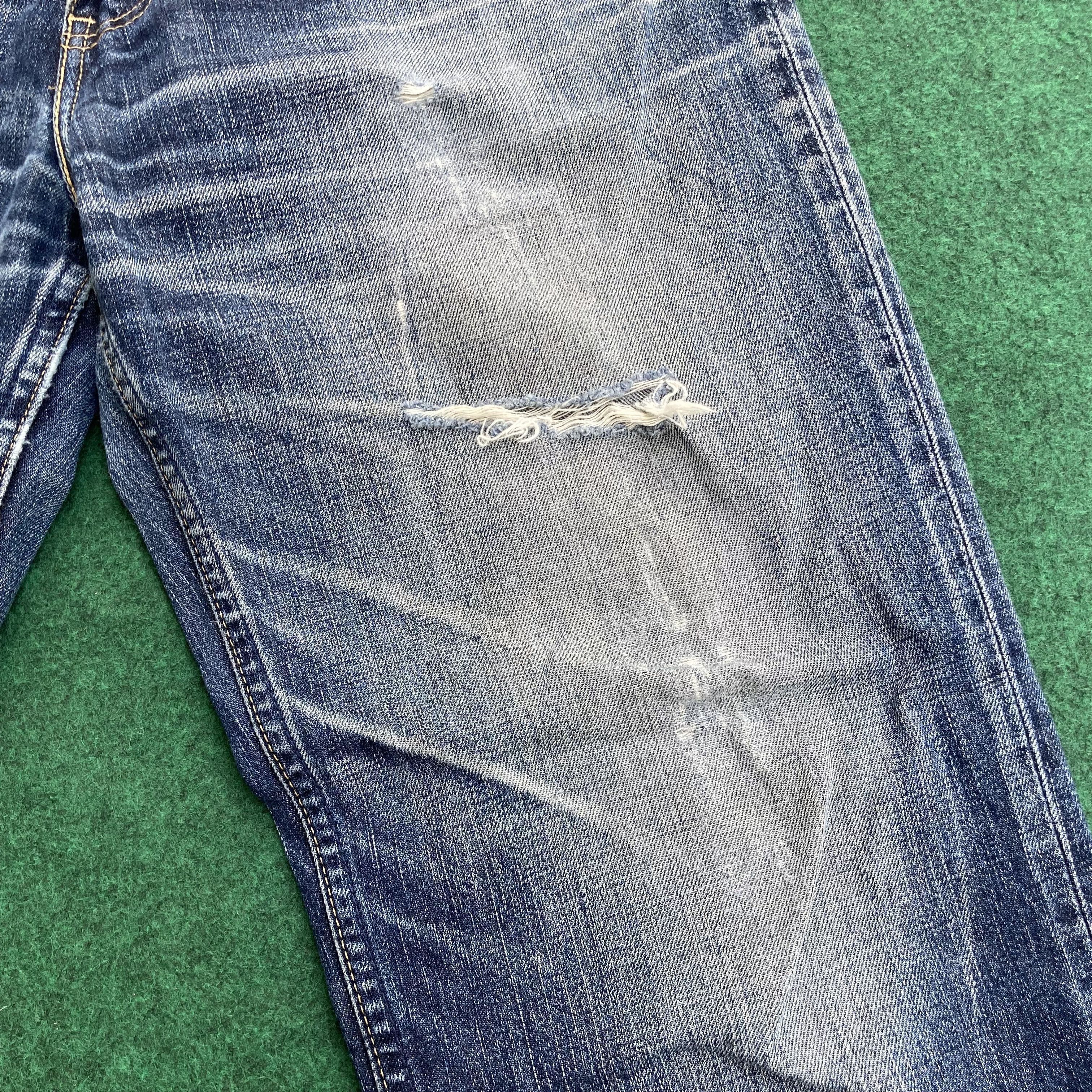 Levi's × Vintage Vtg Levis 502 Distressed Ripped Jeans 90s Punk Grunge Jeans Size US 31 - 4 Thumbnail