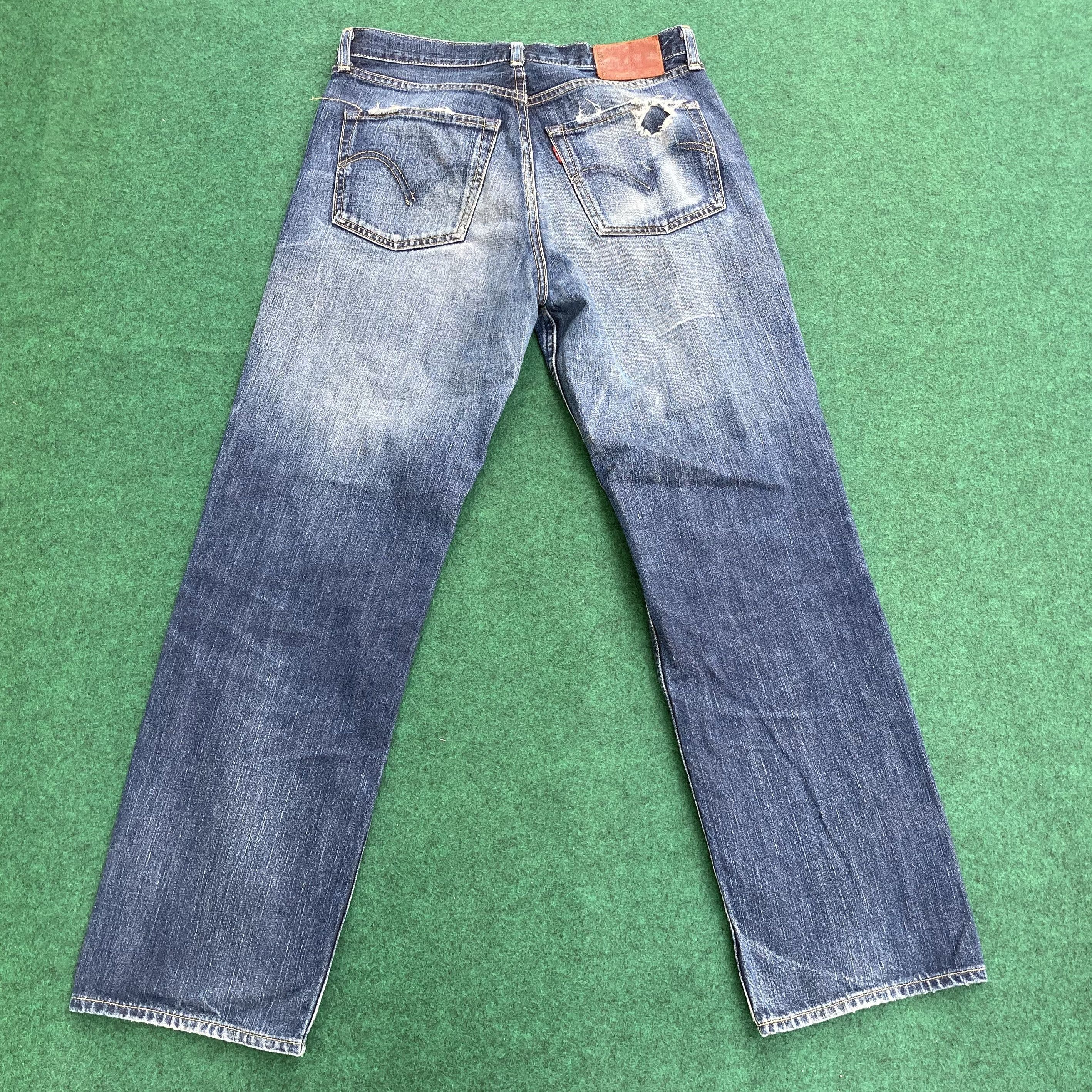 Levi's × Vintage Vtg Levis 502 Distressed Ripped Jeans 90s Punk Grunge Jeans Size US 31 - 11 Thumbnail