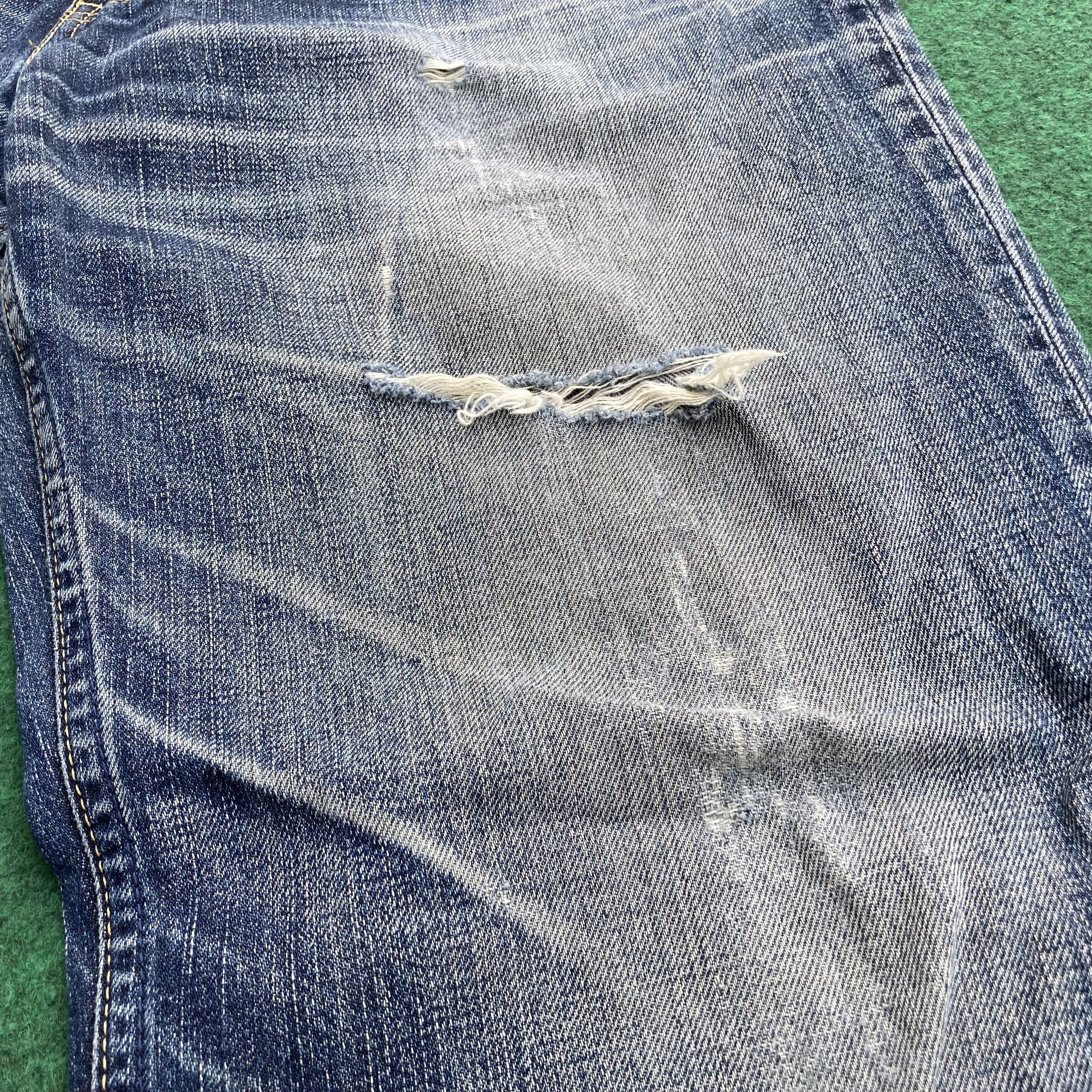 Levi's × Vintage Vtg Levis 502 Distressed Ripped Jeans 90s Punk Grunge Jeans Size US 31 - 5 Thumbnail