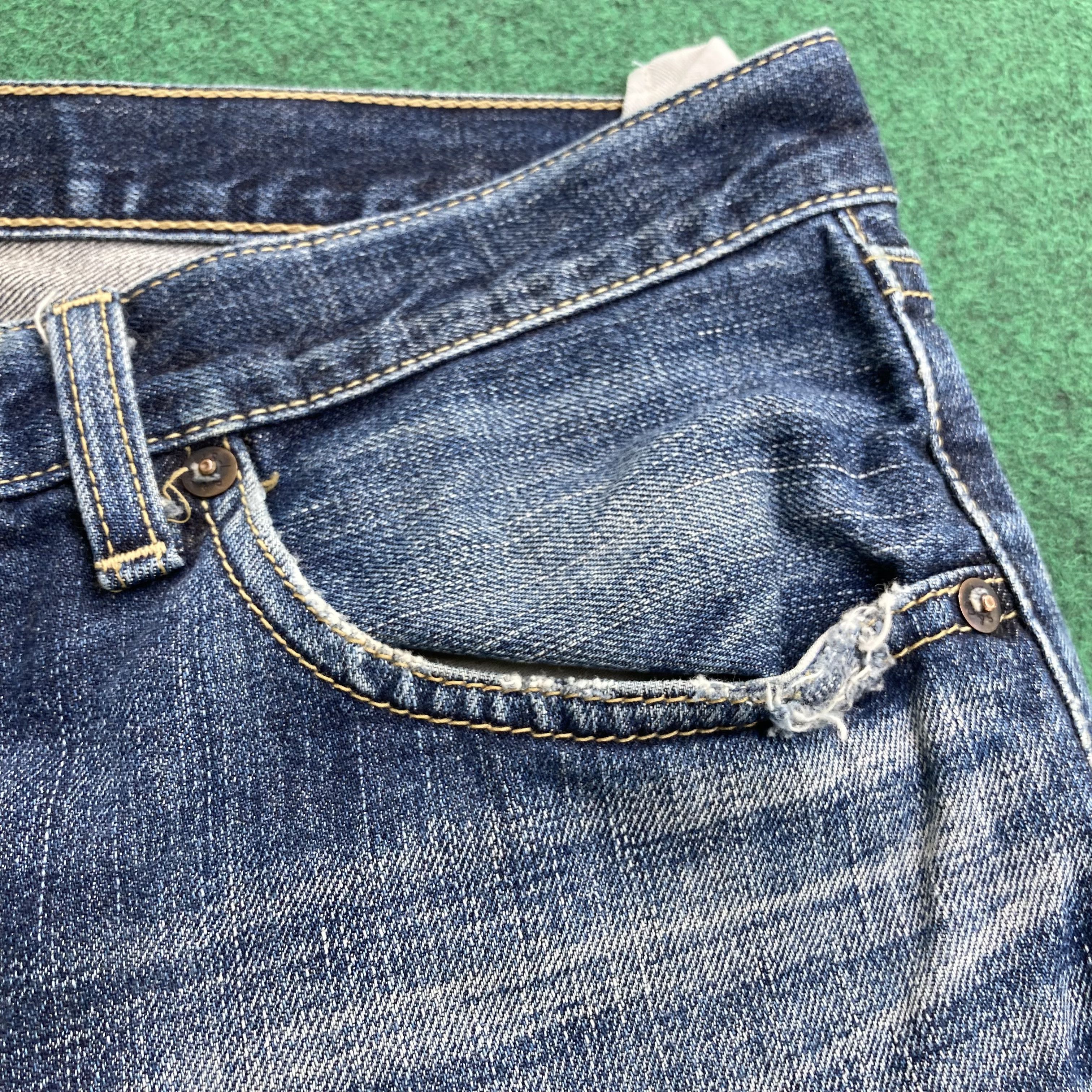 Levi's × Vintage Vtg Levis 502 Distressed Ripped Jeans 90s Punk Grunge Jeans Size US 31 - 7 Thumbnail