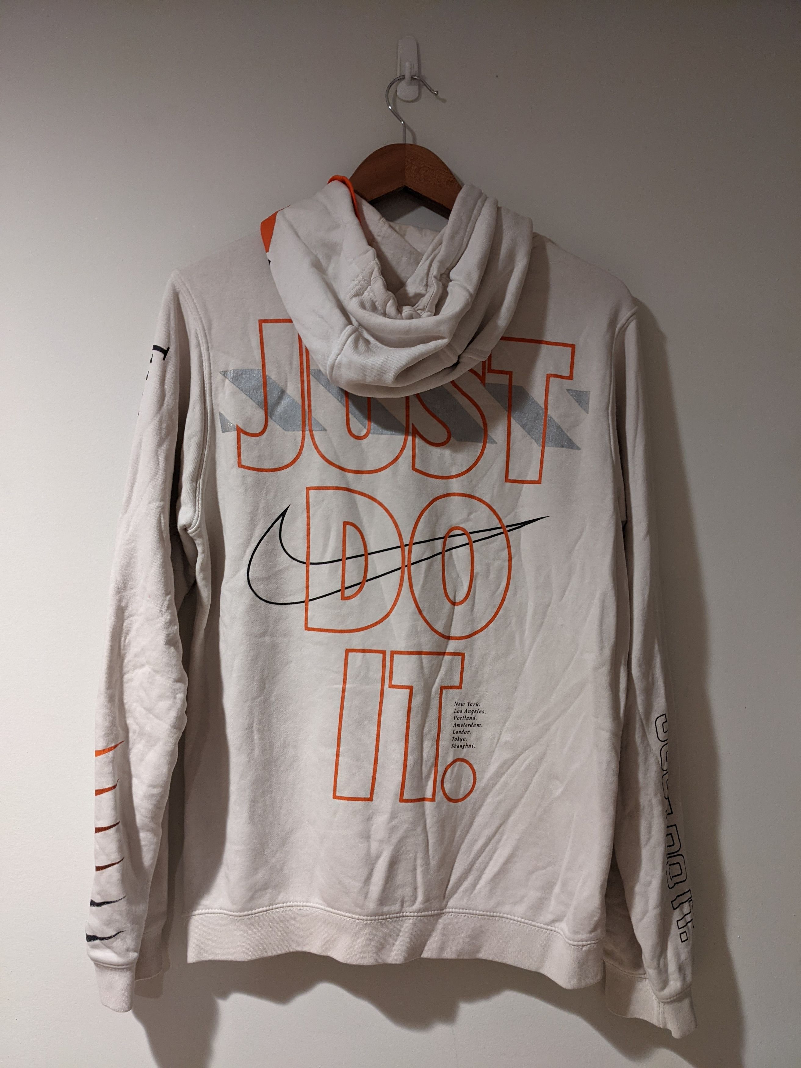 Nike NIKE Hoodie S White Just Do It JDI 30th Anniversary Swoosh Size US S / EU 44-46 / 1 - 11 Thumbnail
