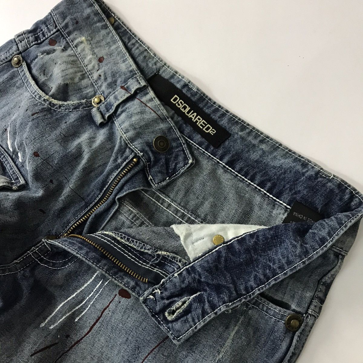 Dsquared2 OFFER NOW✈️DSQUARED2 multipocket Cargo denim art paint pant Size US 32 / EU 48 - 9 Thumbnail