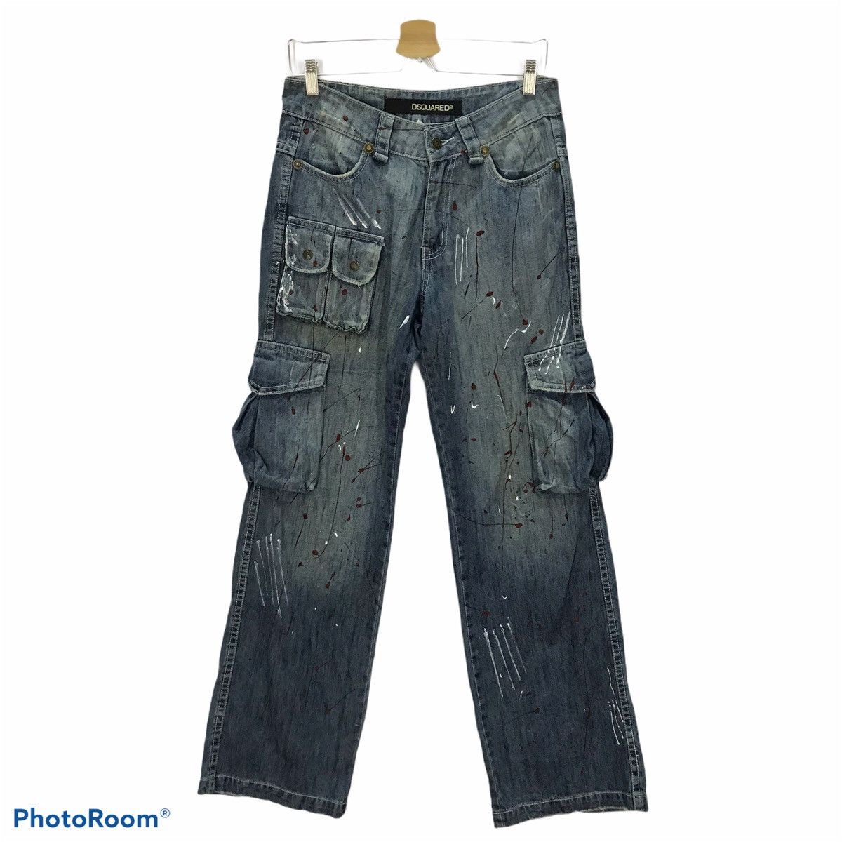 Dsquared2 OFFER NOW✈️DSQUARED2 multipocket Cargo denim art paint pant Size US 32 / EU 48 - 1 Thumbnail