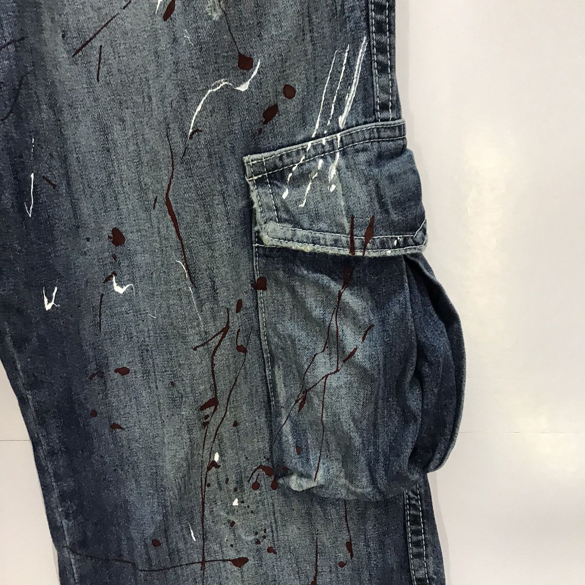 Dsquared2 OFFER NOW✈️DSQUARED2 multipocket Cargo denim art paint pant Size US 32 / EU 48 - 3 Thumbnail