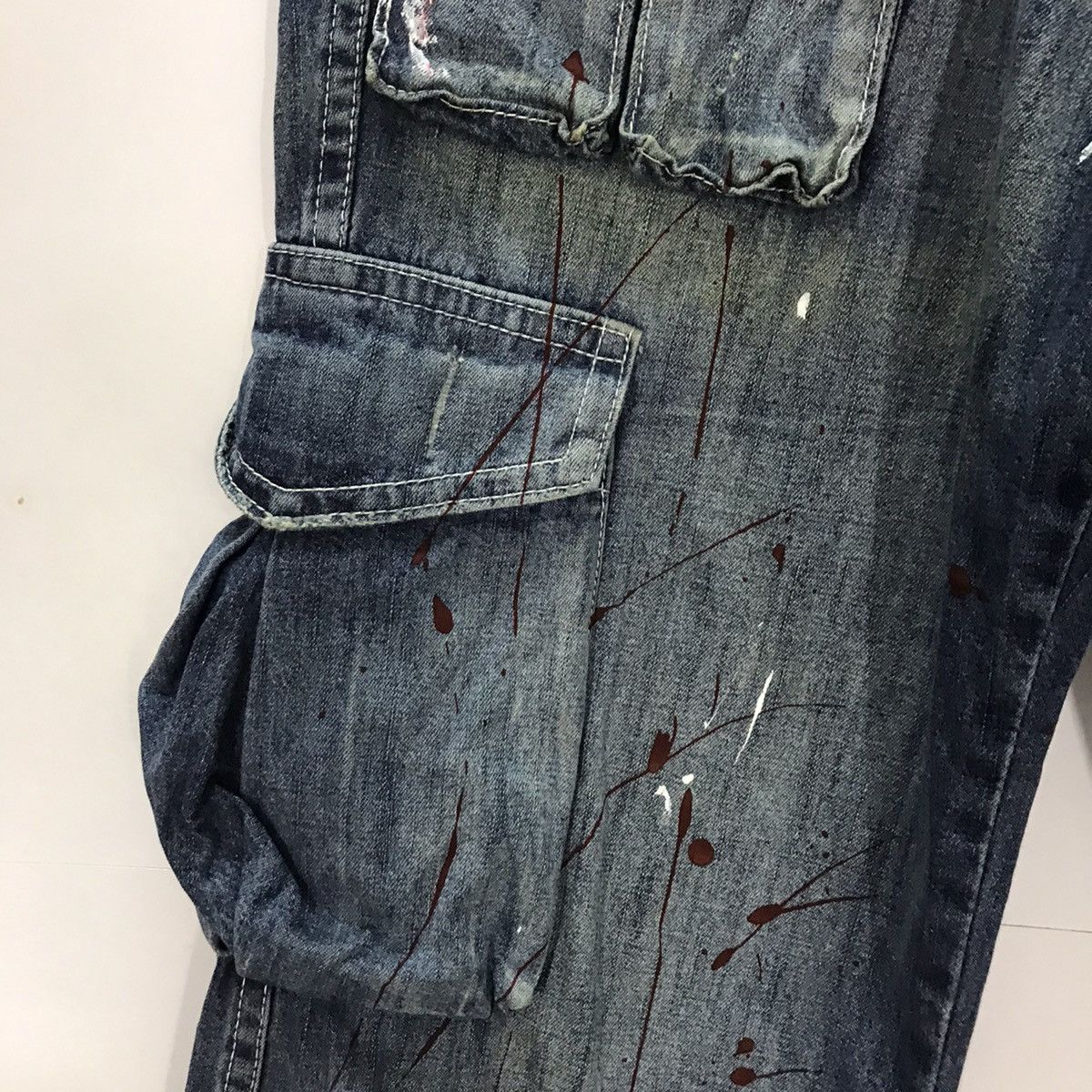 Dsquared2 OFFER NOW✈️DSQUARED2 multipocket Cargo denim art paint pant Size US 32 / EU 48 - 4 Thumbnail