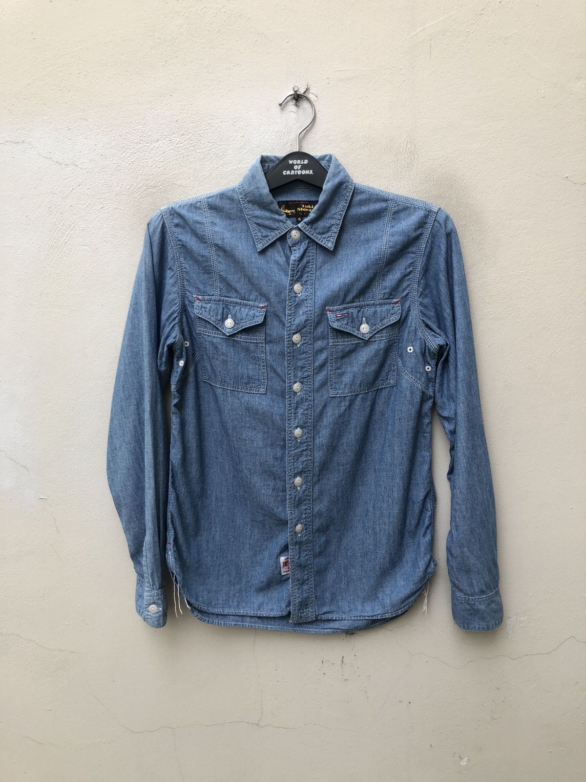 *A VONTADE A Vontade X Toki Shirazu Blue Chambray Work Shirt Size US S / EU 44-46 / 1 - 6 Thumbnail