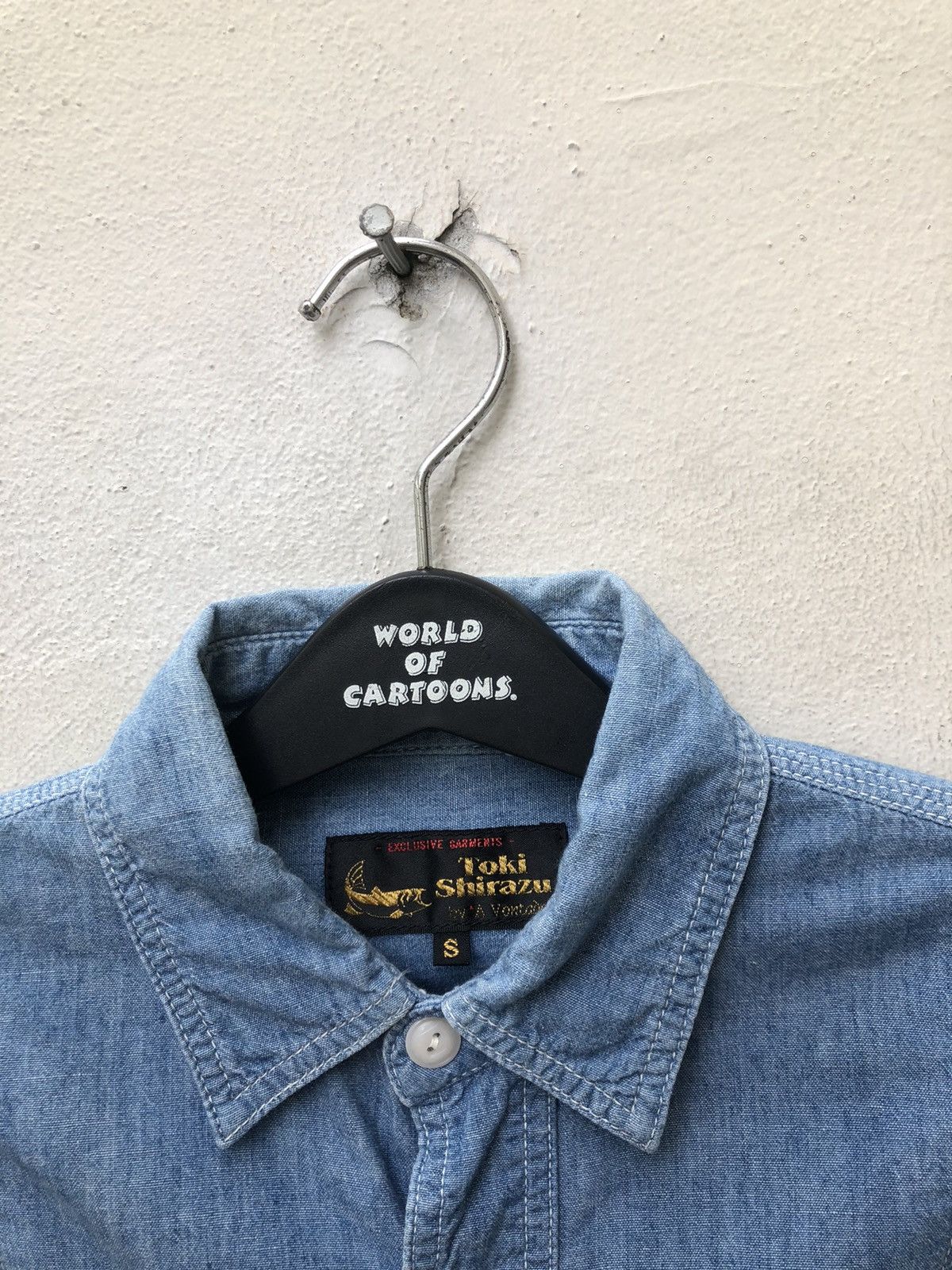 *A VONTADE A Vontade X Toki Shirazu Blue Chambray Work Shirt Size US S / EU 44-46 / 1 - 8 Thumbnail