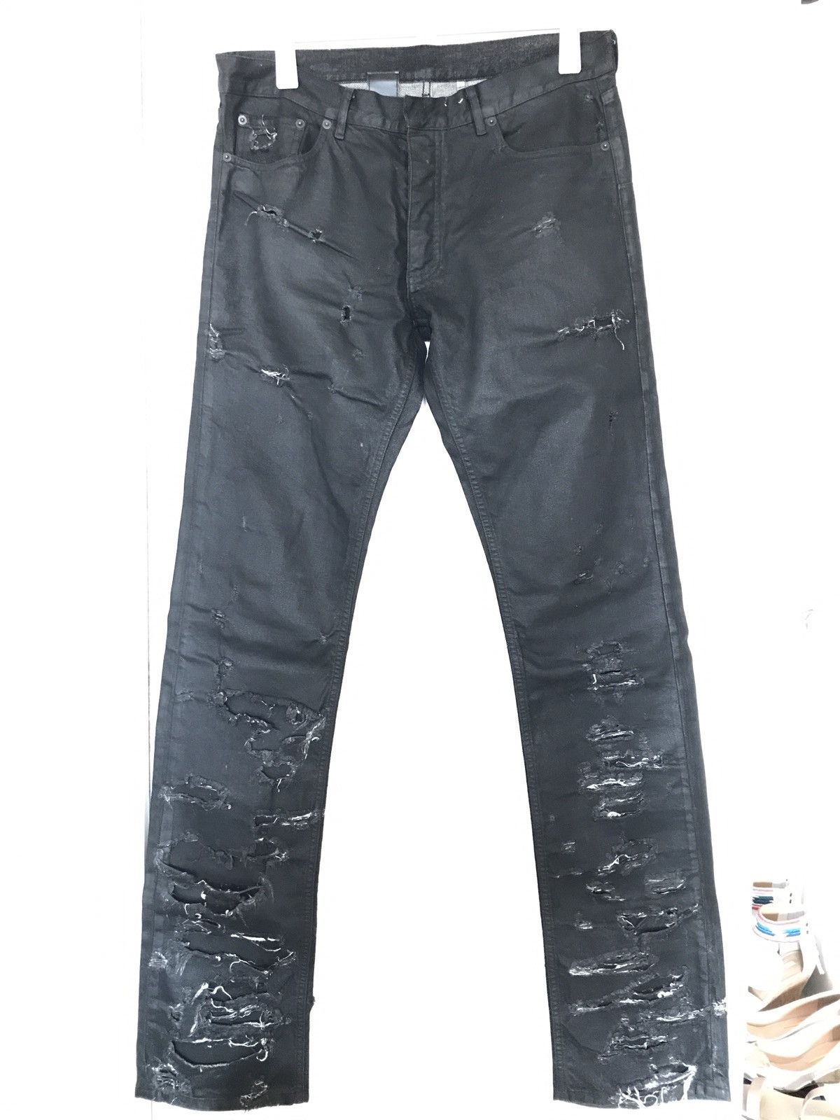 Dior dior homme 04ss destroyed jeans | Grailed