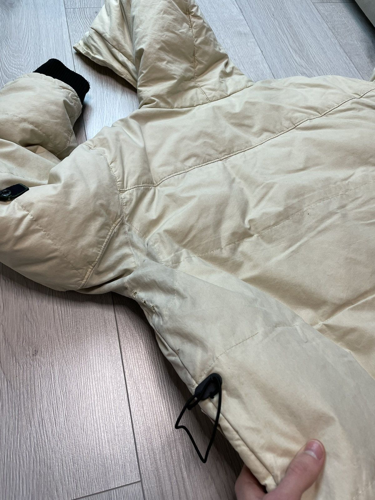 Stone Island × Vintage 1999 A/W Archivio Stone Island Waxed Cotton Down Jacket Rare Size US L / EU 52-54 / 3 - 21 Thumbnail