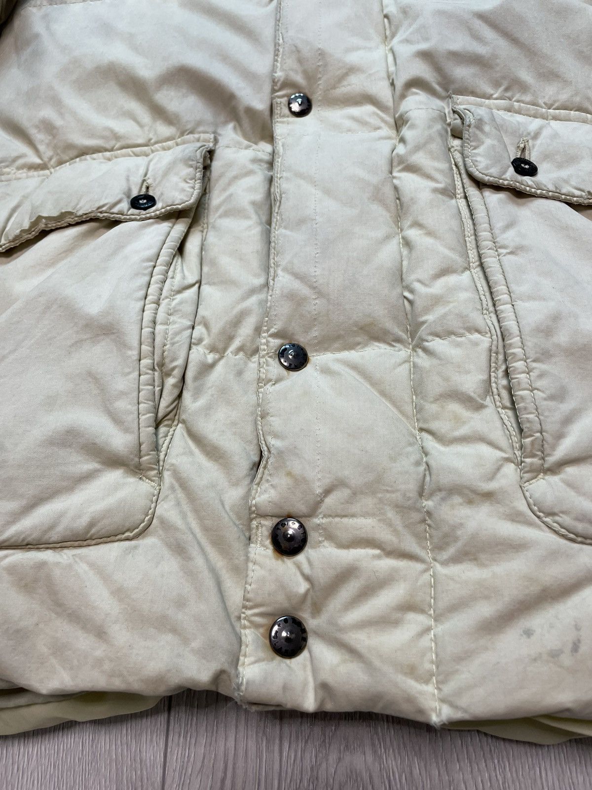 Stone Island × Vintage 1999 A/W Archivio Stone Island Waxed Cotton Down Jacket Rare Size US L / EU 52-54 / 3 - 8 Thumbnail