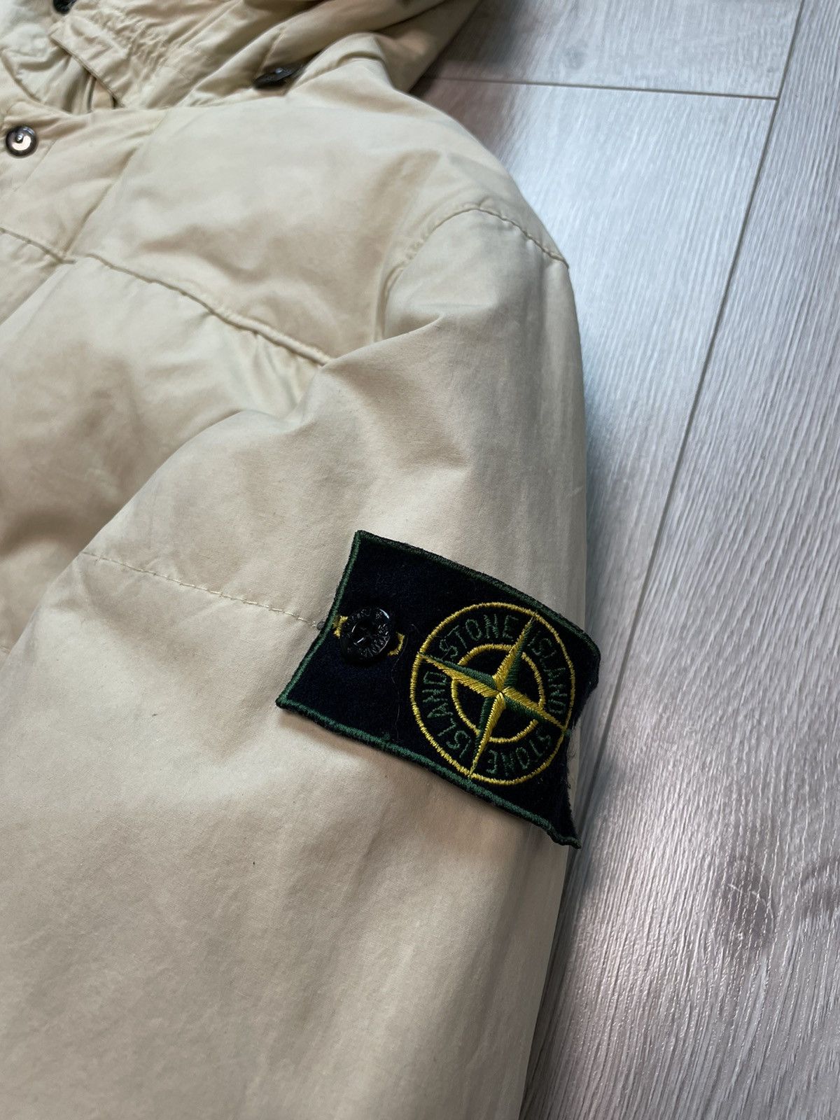 Stone Island × Vintage 1999 A/W Archivio Stone Island Waxed Cotton Down Jacket Rare Size US L / EU 52-54 / 3 - 5 Thumbnail