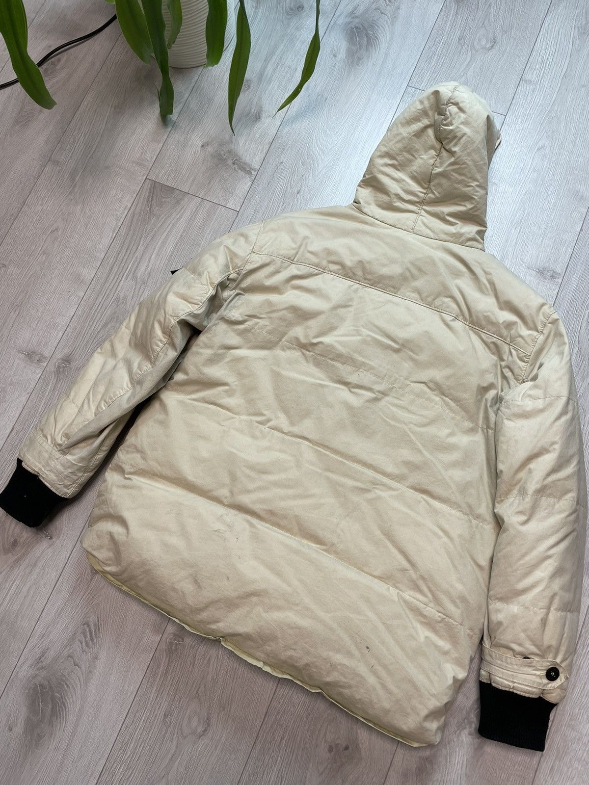 Stone Island × Vintage 1999 A/W Archivio Stone Island Waxed Cotton Down Jacket Rare Size US L / EU 52-54 / 3 - 19 Thumbnail