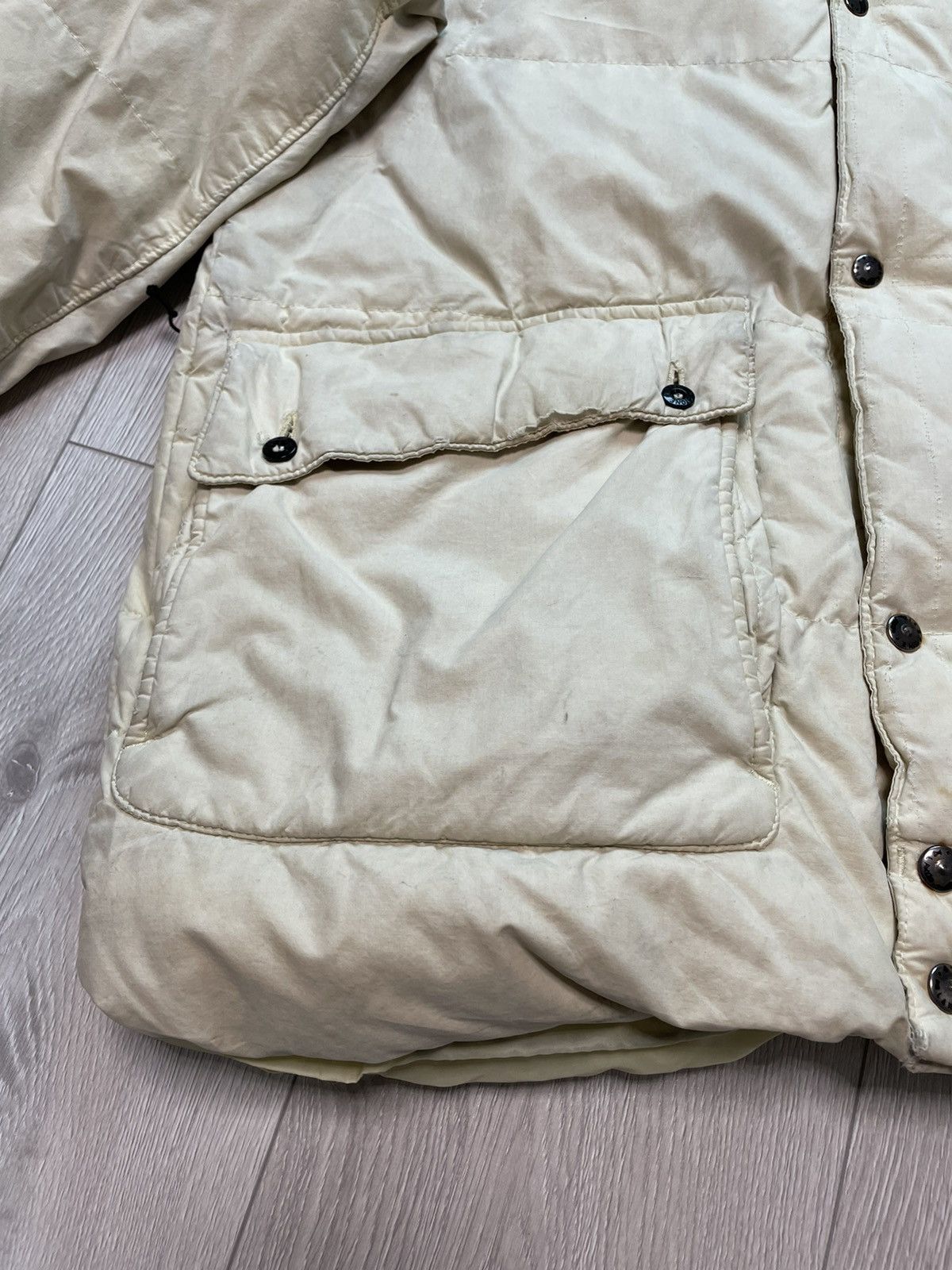 Stone Island × Vintage 1999 A/W Archivio Stone Island Waxed Cotton Down Jacket Rare Size US L / EU 52-54 / 3 - 10 Thumbnail