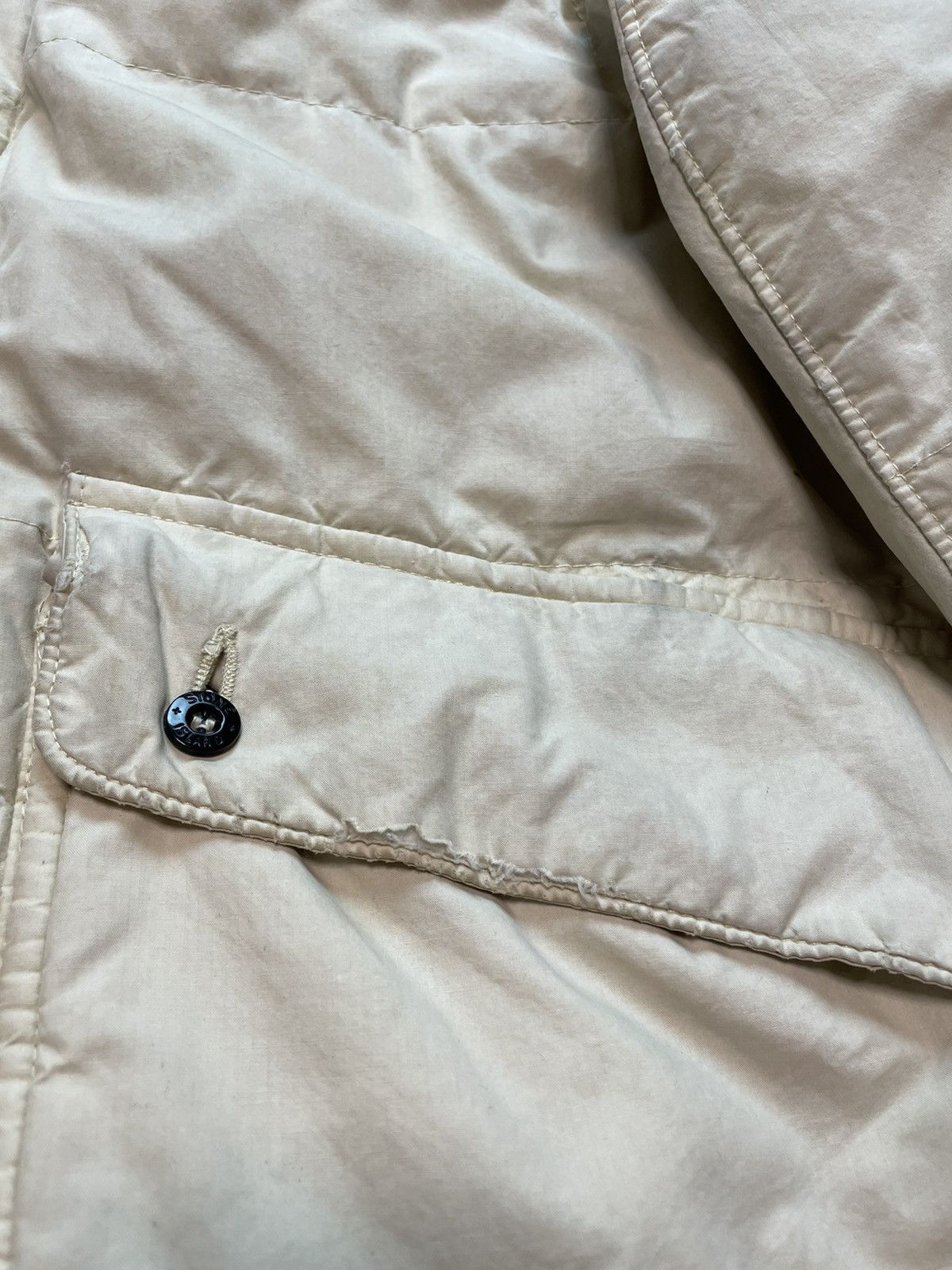 Stone Island × Vintage 1999 A/W Archivio Stone Island Waxed Cotton Down Jacket Rare Size US L / EU 52-54 / 3 - 12 Thumbnail