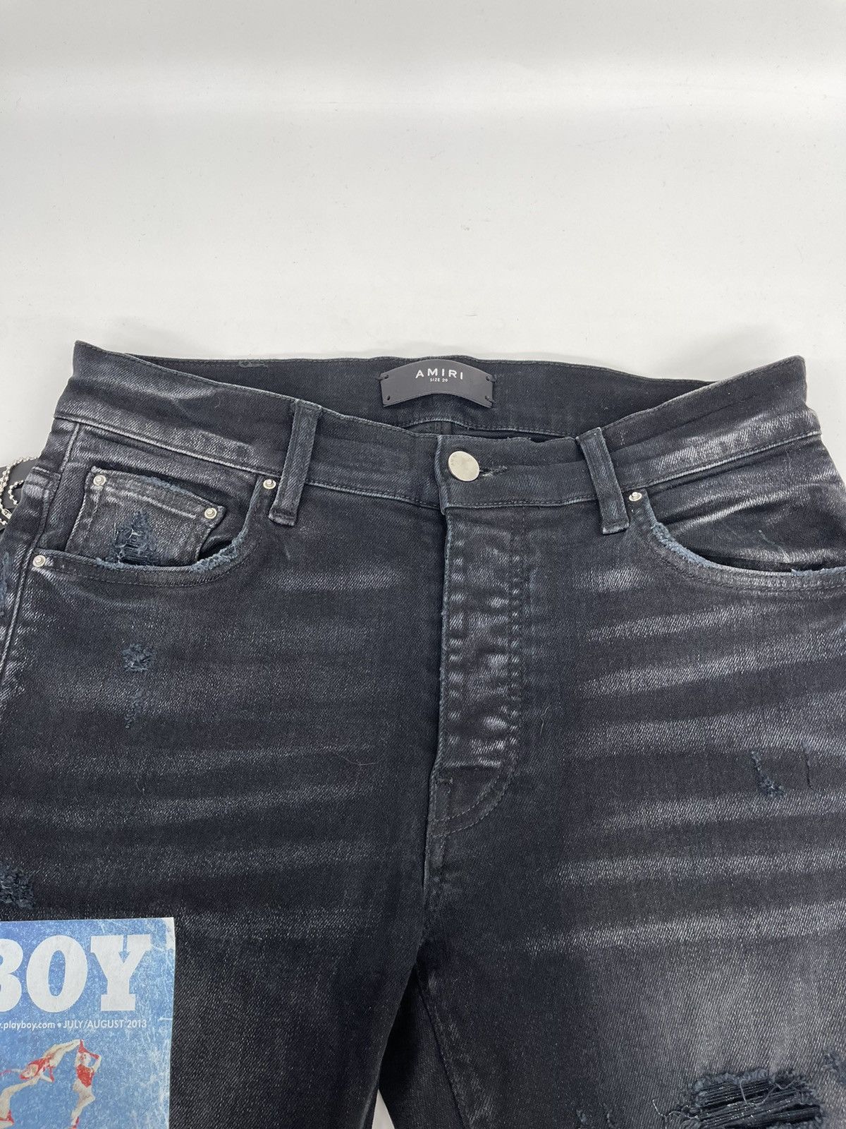 Amiri × Playboy Amiri Playboy Magazine Dark Aged Skinny Amiri × Playboy Amiri Playboy Magazine Dark Aged Skinny