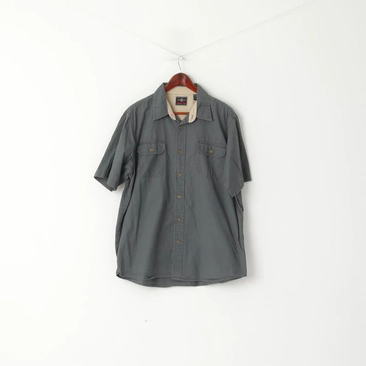 Wrangler Wrangler Men L Casual Shirt Grey Cotton Vintage 0441 Size US L / EU 52-54 / 3 - 2 Thumbnail