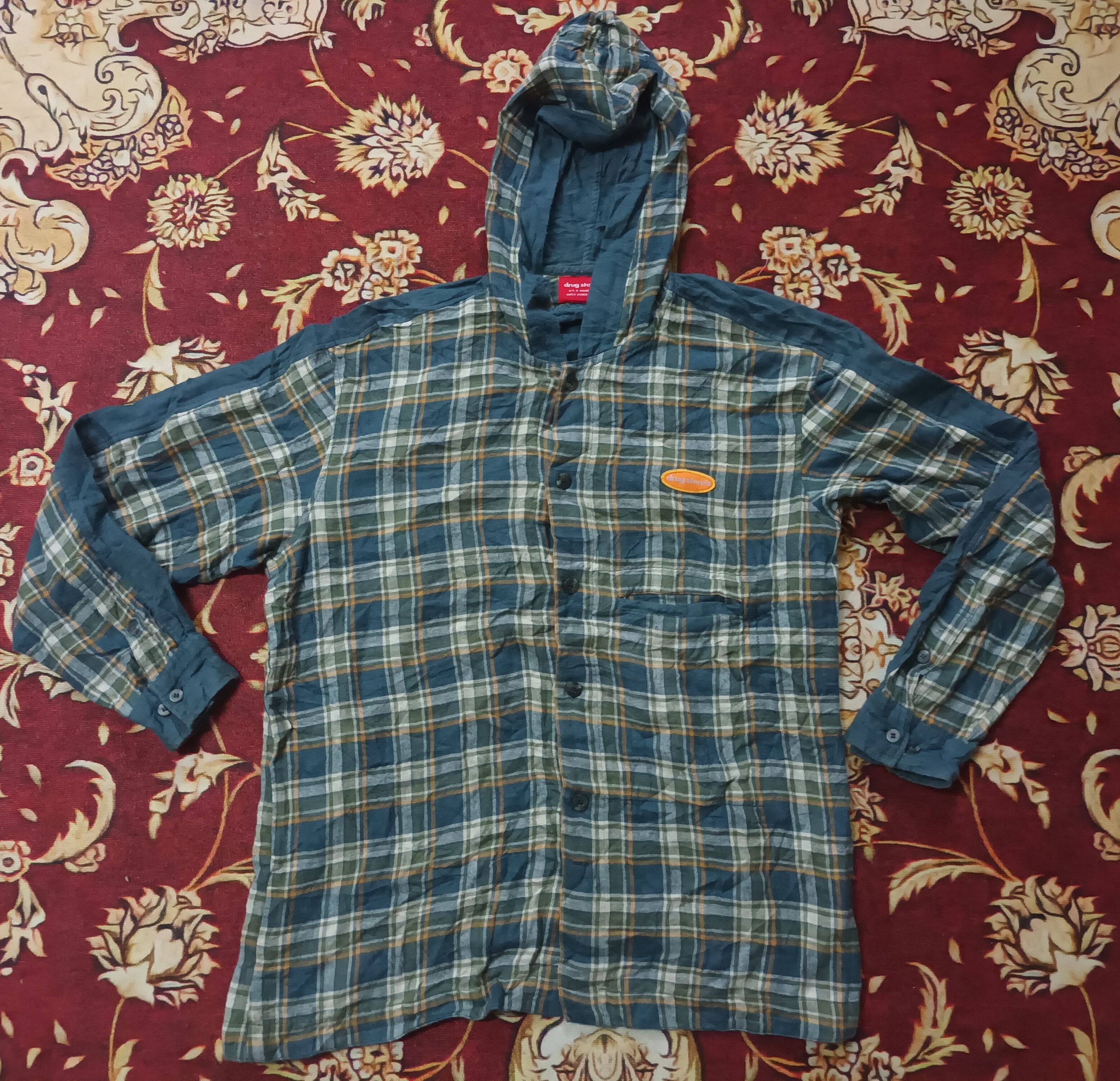 🔥 Drug Store's Button Up Shirt Hoodie 🔥