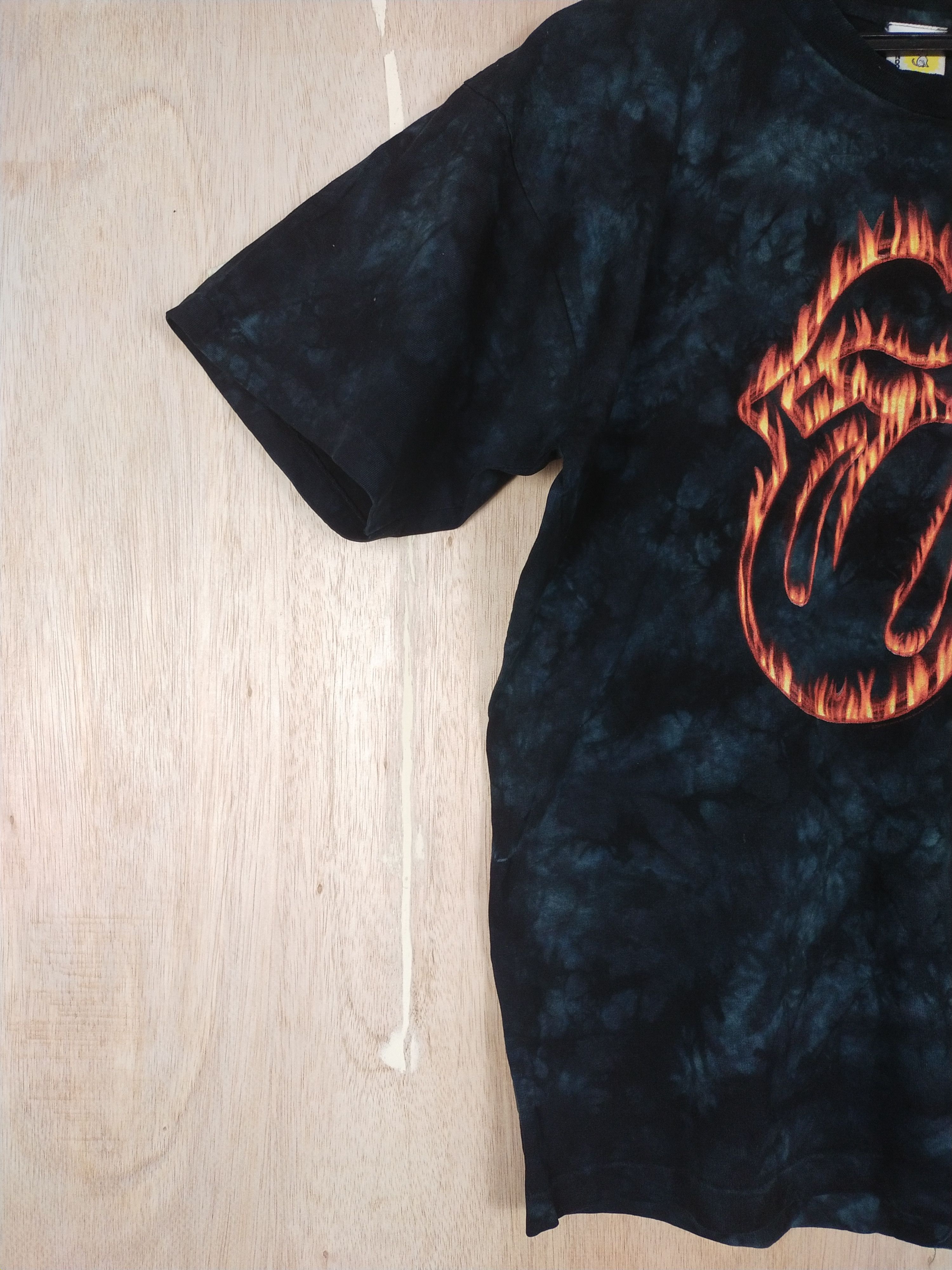 The Rolling Stones DL The Rolling Stone sundog vintage black acidwash tee #2765 Size US M / EU 48-50 / 2 - 3 Thumbnail