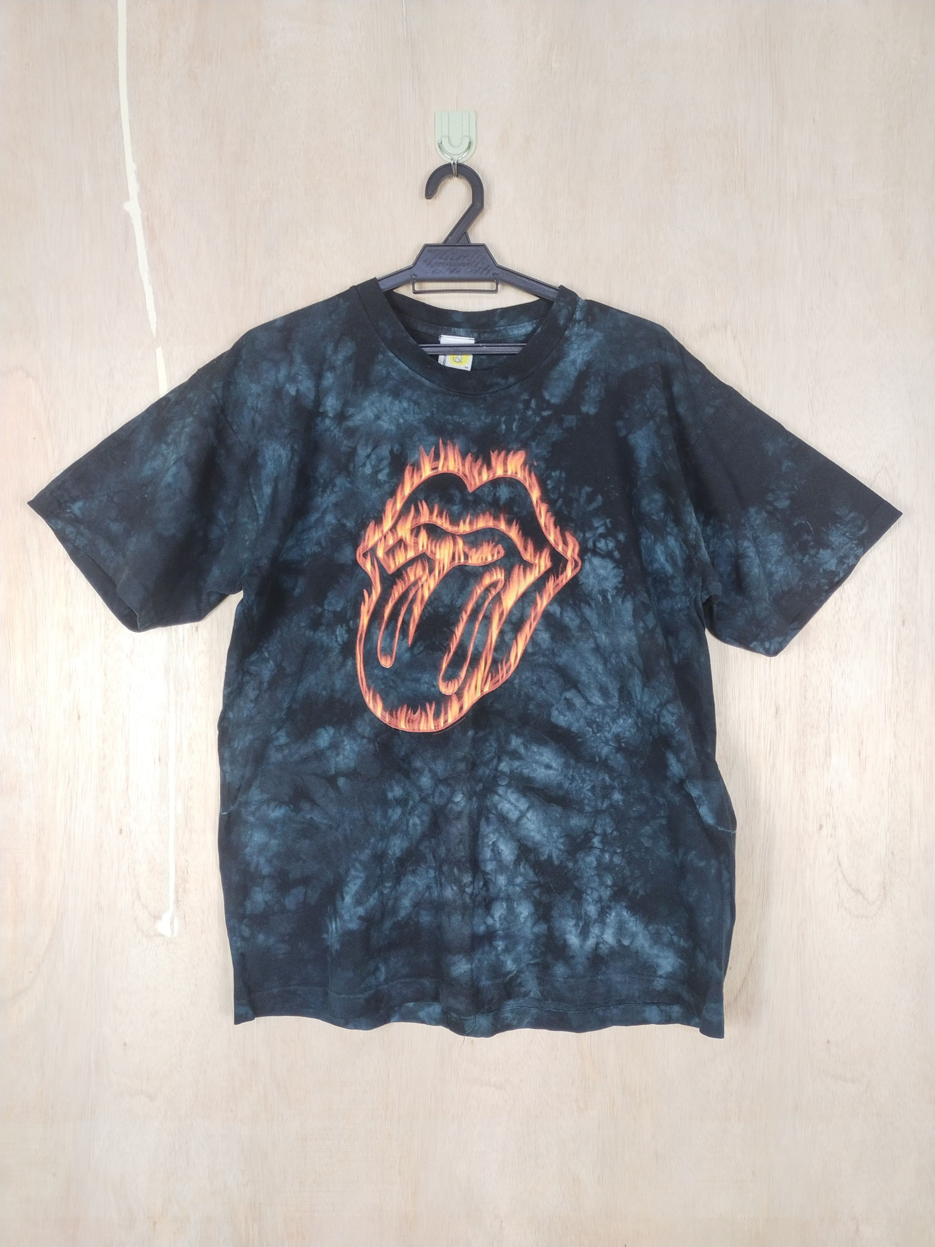image of Band Tees x The Rolling Stones The Rolling Stone Sundog Vintage Black Acidwash Tee 2765 (Size Mediu