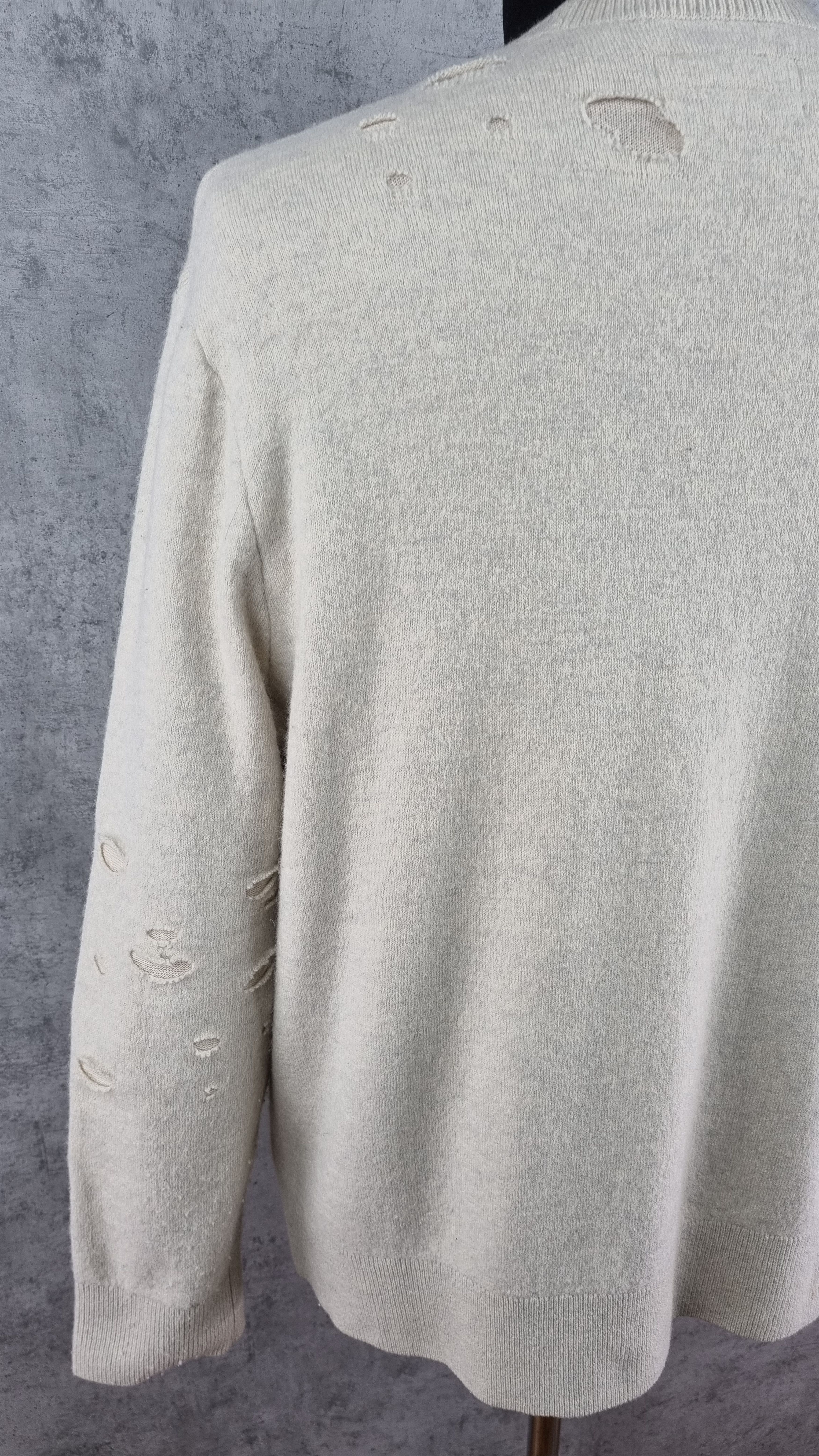 Allsaints Rare Allsaints ripped design wool/nylon sweater Size US M / EU 48-50 / 2 - 11 Thumbnail