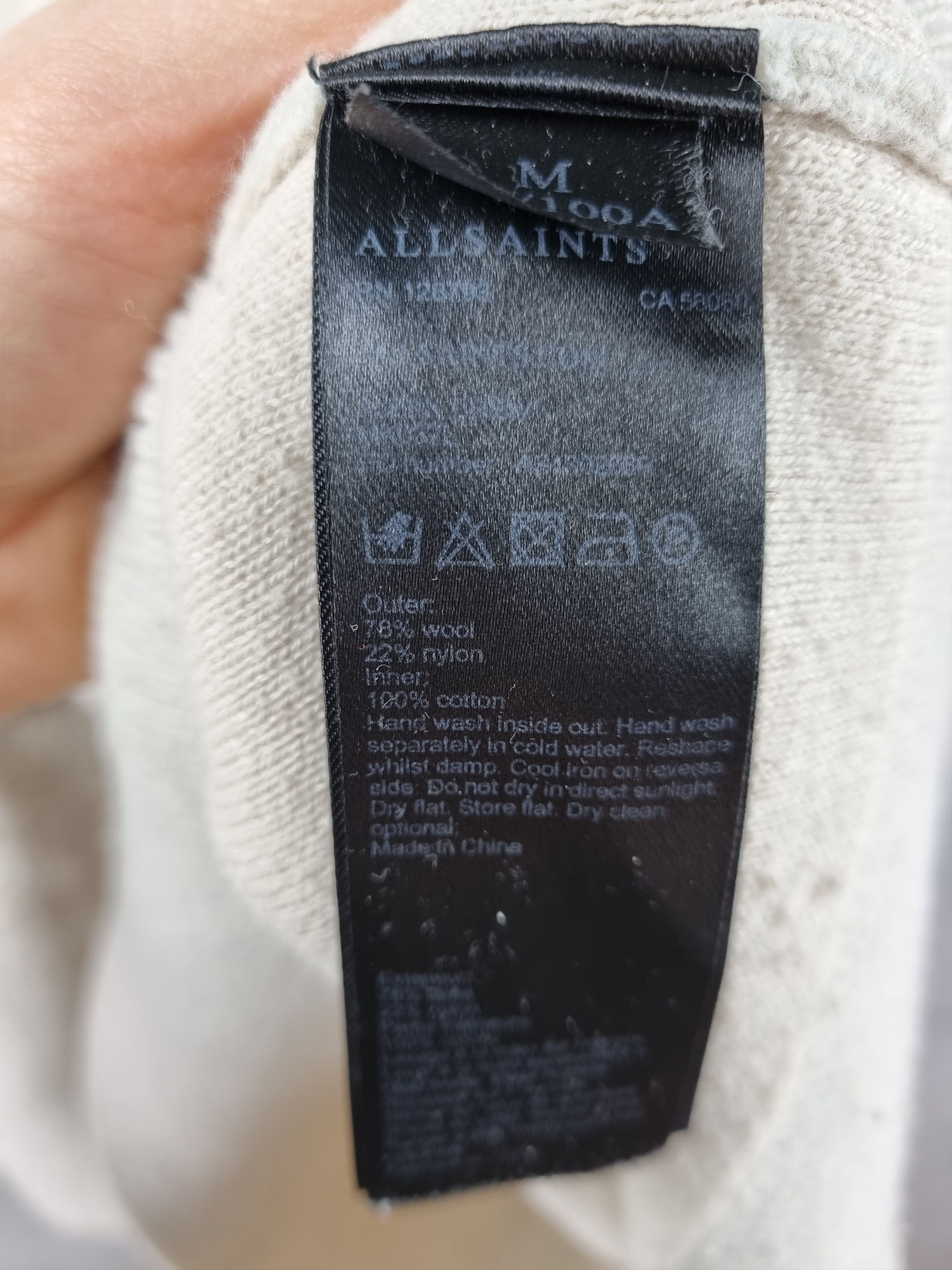 Allsaints Rare Allsaints ripped design wool/nylon sweater Size US M / EU 48-50 / 2 - 7 Thumbnail