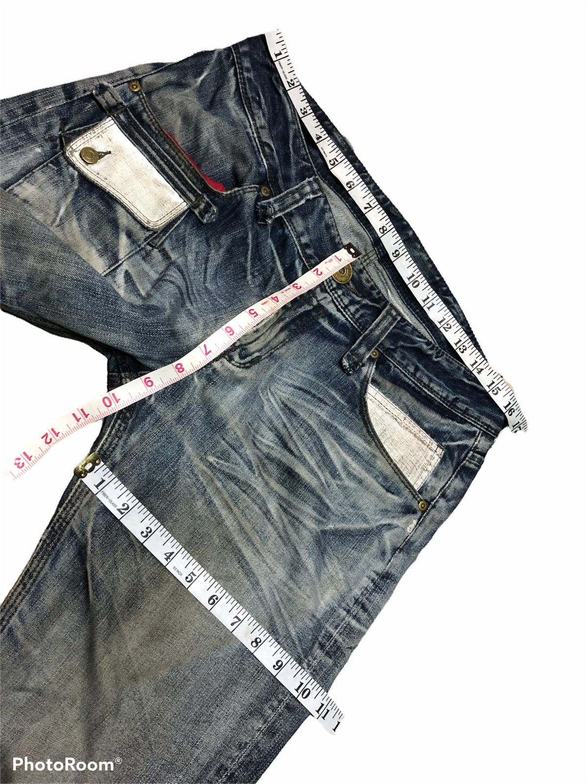 Japanese Brand ⚡️FLARED⚡️RATTLE TRAP DISTRESSED FLARE DENIM Size US 32 / EU 48 - 10 Thumbnail