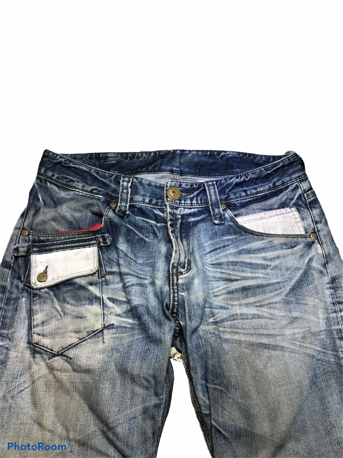 Japanese Brand ⚡️FLARED⚡️RATTLE TRAP DISTRESSED FLARE DENIM Size US 32 / EU 48 - 3 Thumbnail
