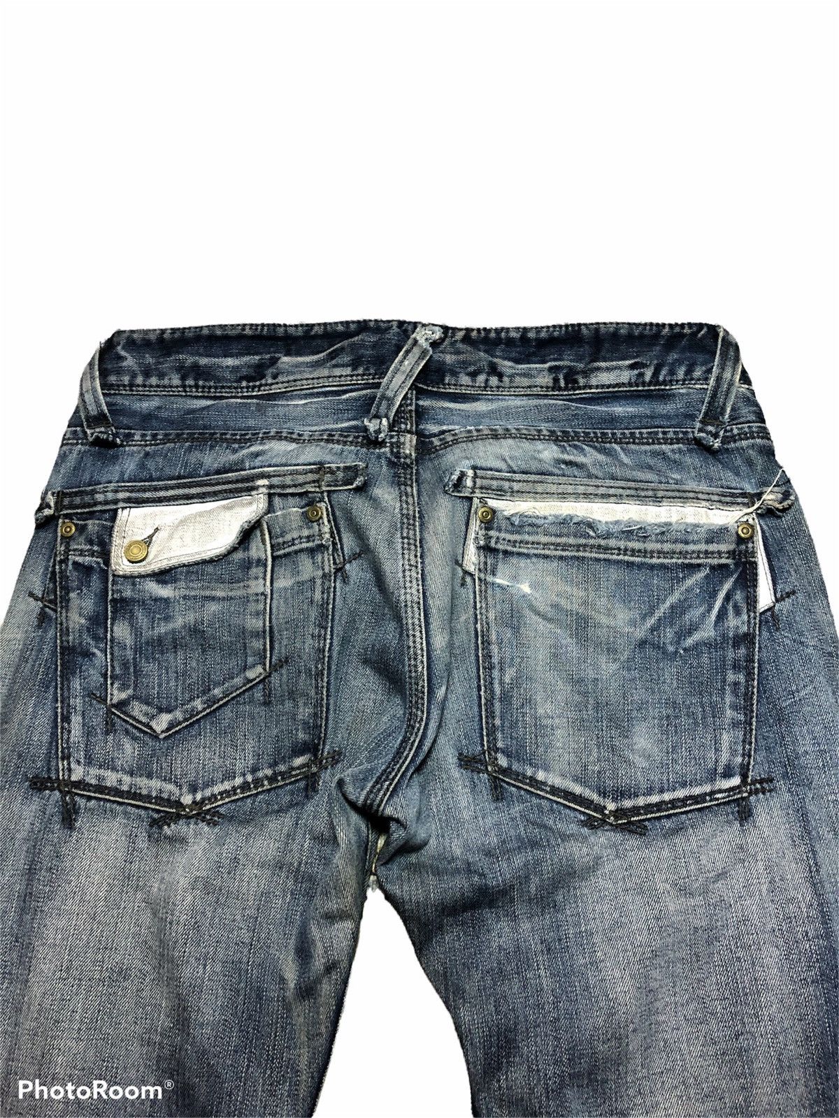 Japanese Brand ⚡️FLARED⚡️RATTLE TRAP DISTRESSED FLARE DENIM Size US 32 / EU 48 - 4 Thumbnail