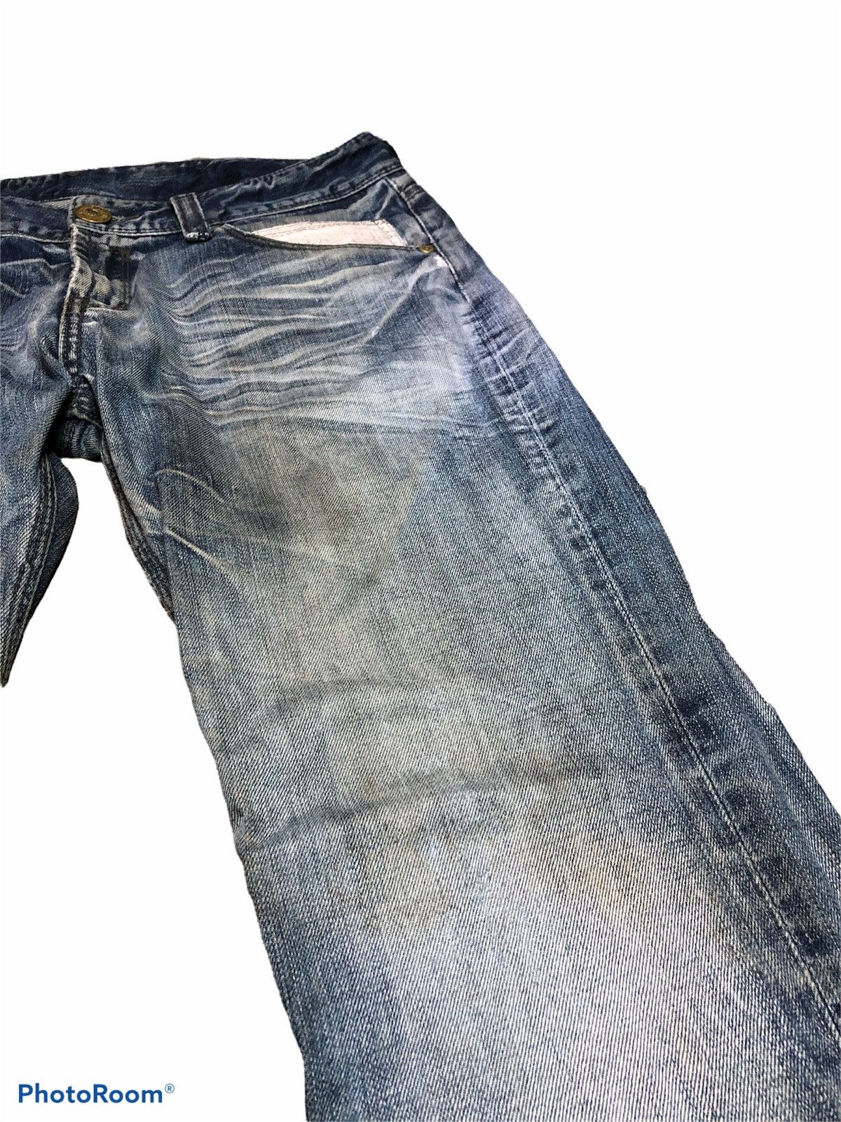 Japanese Brand ⚡️FLARED⚡️RATTLE TRAP DISTRESSED FLARE DENIM Size US 32 / EU 48 - 6 Thumbnail