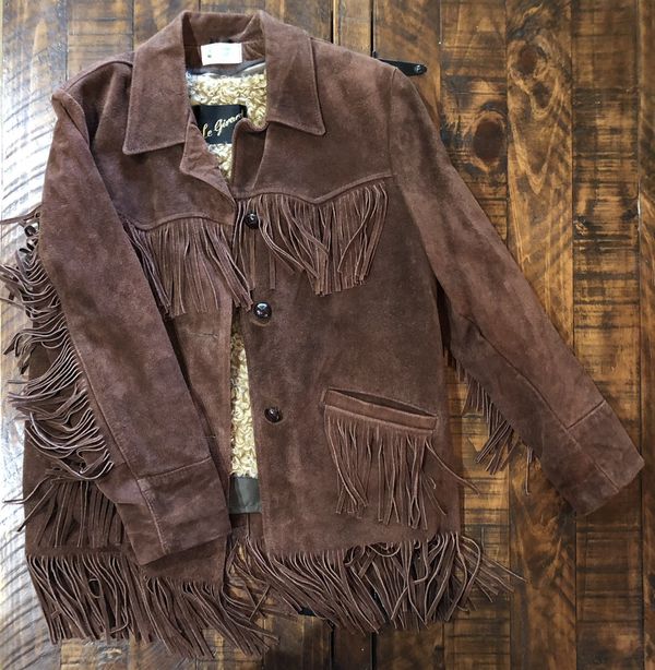 Vintage Vintage 60s 70s ale Girard Suede Leather Fringe Jacket