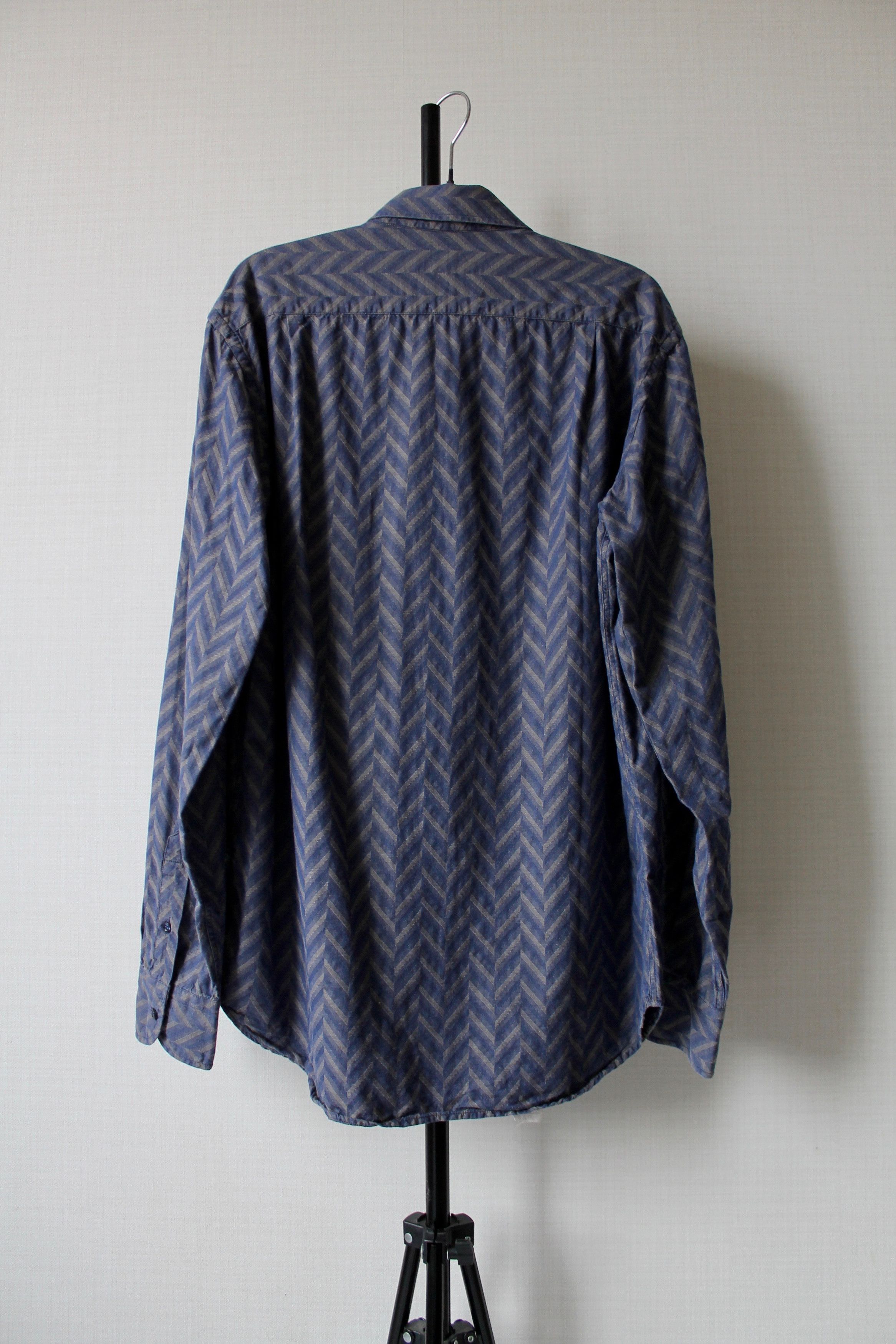 Missoni Missoni Zigzag Blue Gray Shirt Long Sleeve Size US M / EU 48-50 / 2 - 6 Thumbnail