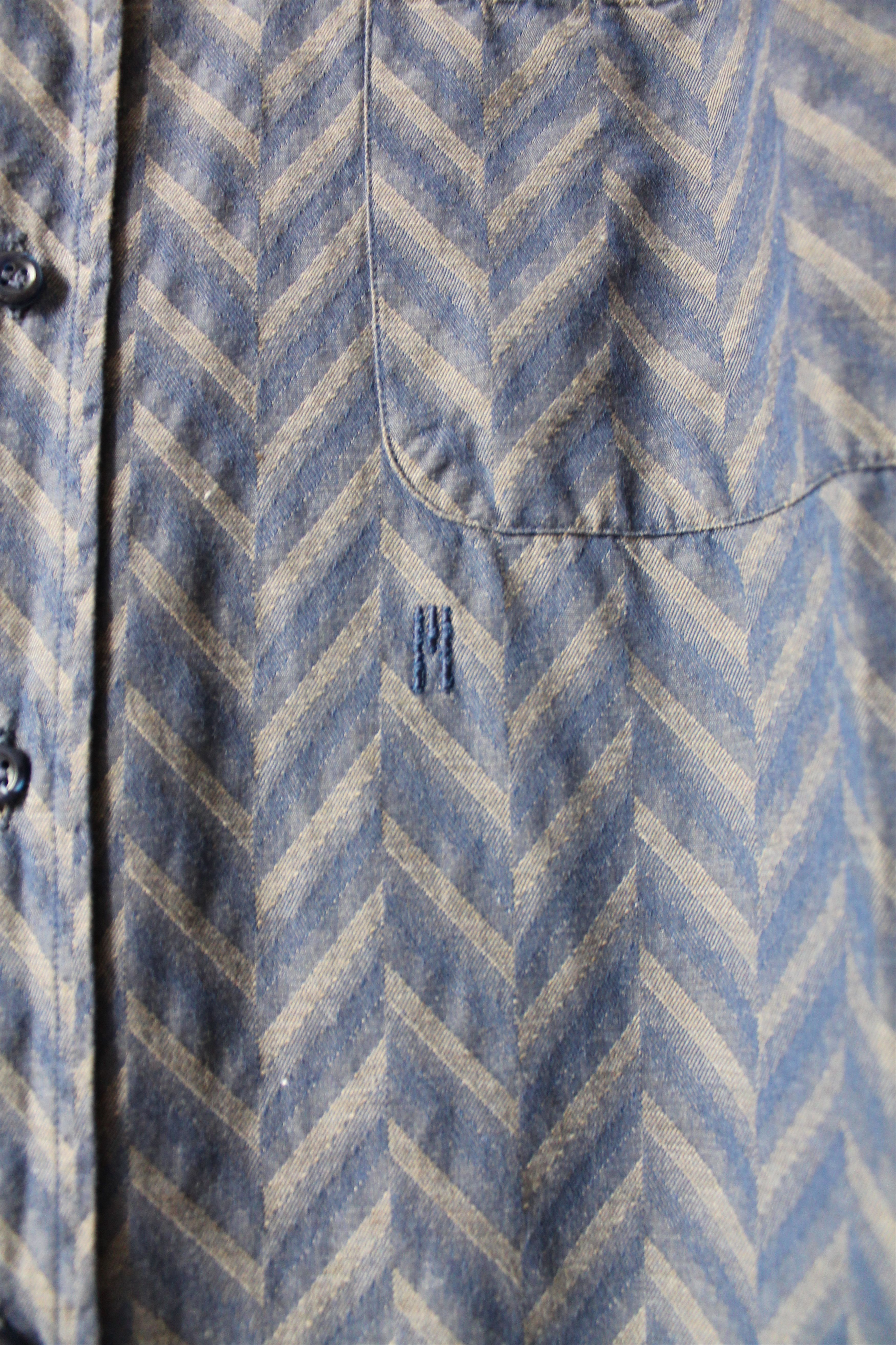 Missoni Missoni Zigzag Blue Gray Shirt Long Sleeve Size US M / EU 48-50 / 2 - 3 Thumbnail