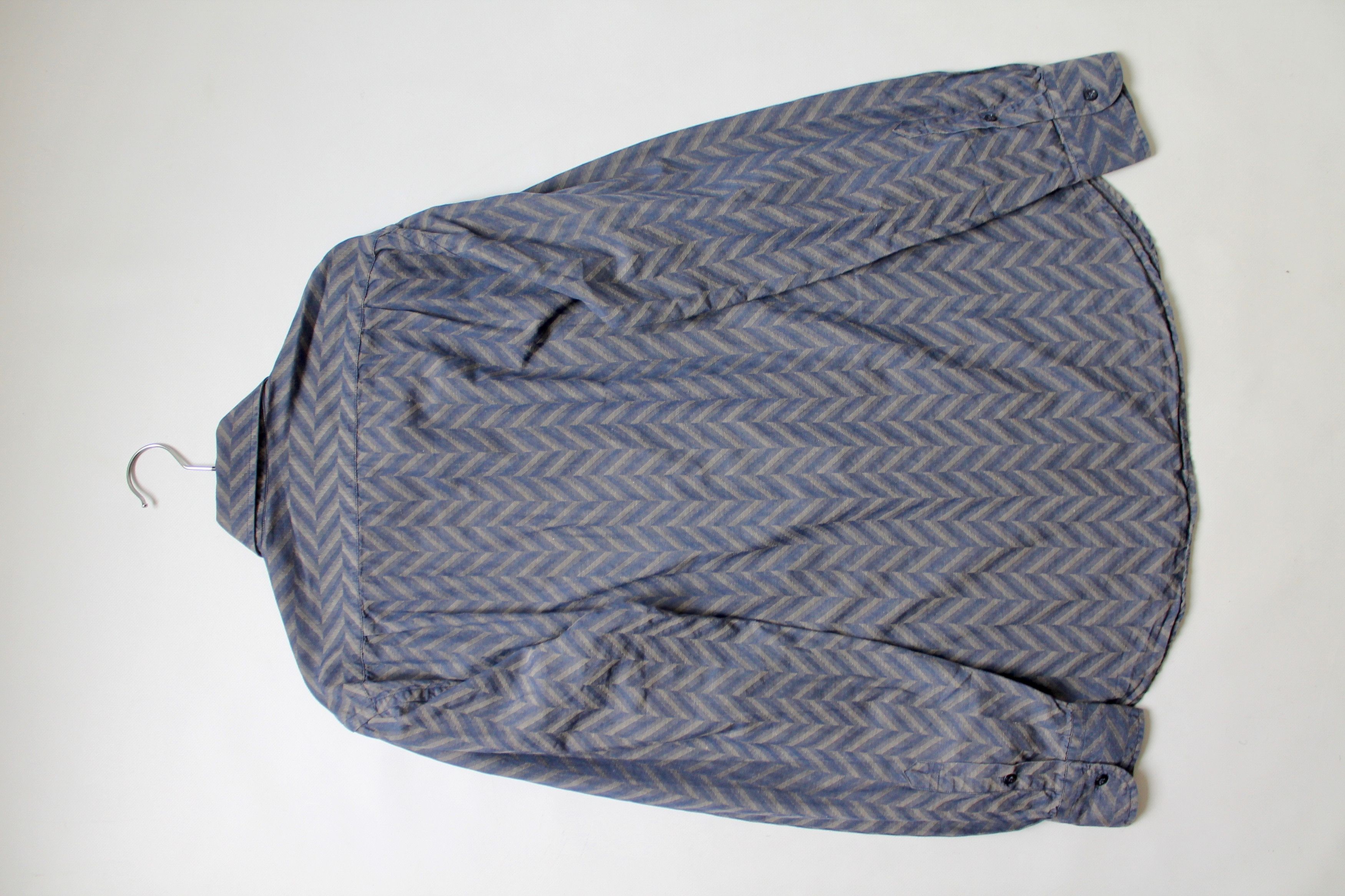 Missoni Missoni Zigzag Blue Gray Shirt Long Sleeve Size US M / EU 48-50 / 2 - 15 Thumbnail