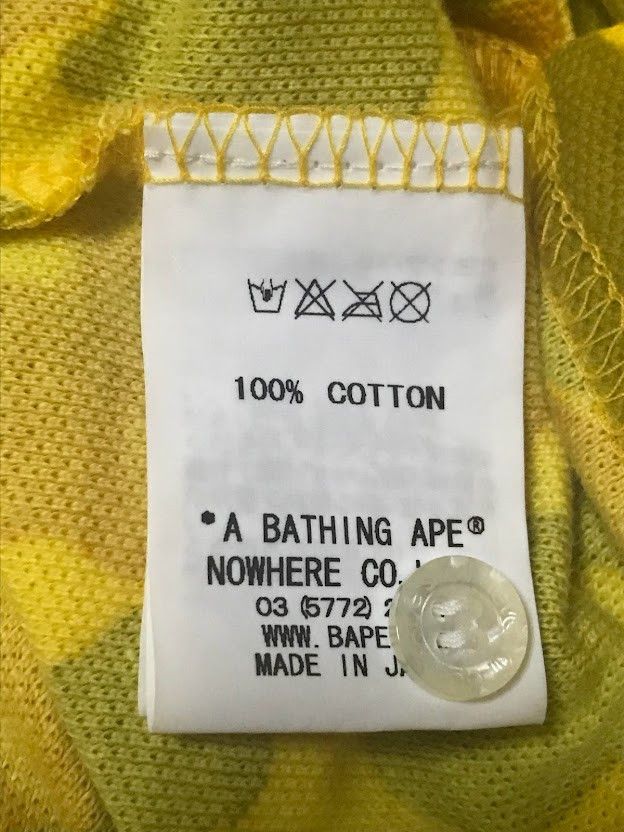 Bape OG Vintage NIGO BAPE fire camo yellow polo shirt Size US M / EU 48-50 / 2 - 5 Thumbnail