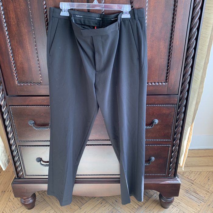 Van Heusen NWOT Van Heusen Black Flat Front Slim Dress Pants 36W 32L