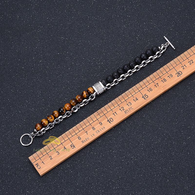 Jewelry 21.5cm*8mm Volcanic Rock Bracelet Size ONE SIZE - 4 Thumbnail