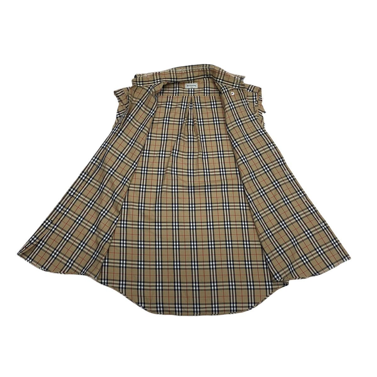 Burberry BURBERRY NOVA CHECK RARE DISTRESS SLEEVE LESS BUTTON SHIRT Size US S / EU 44-46 / 1 - 2 Thumbnail