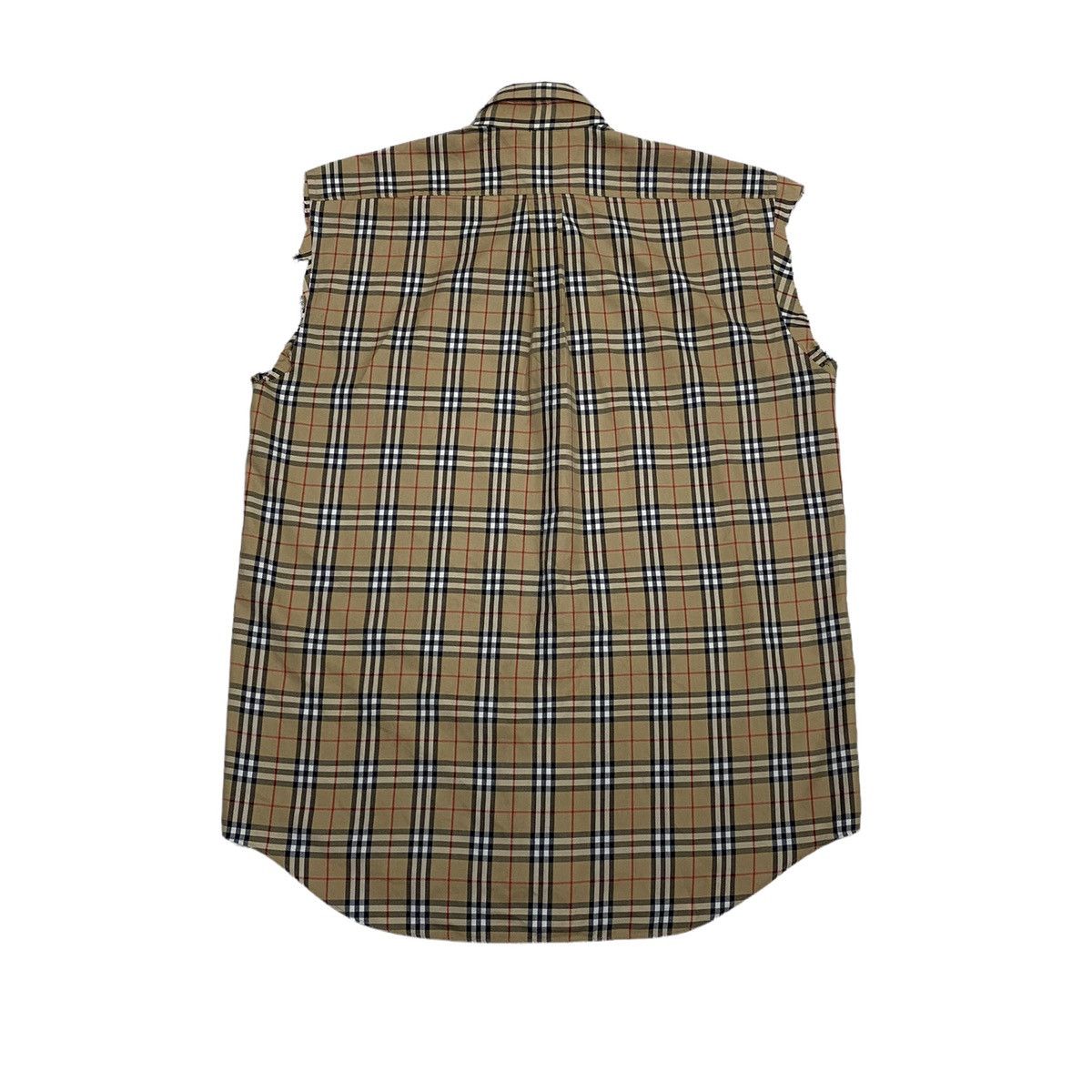 Burberry BURBERRY NOVA CHECK RARE DISTRESS SLEEVE LESS BUTTON SHIRT Size US S / EU 44-46 / 1 - 3 Thumbnail