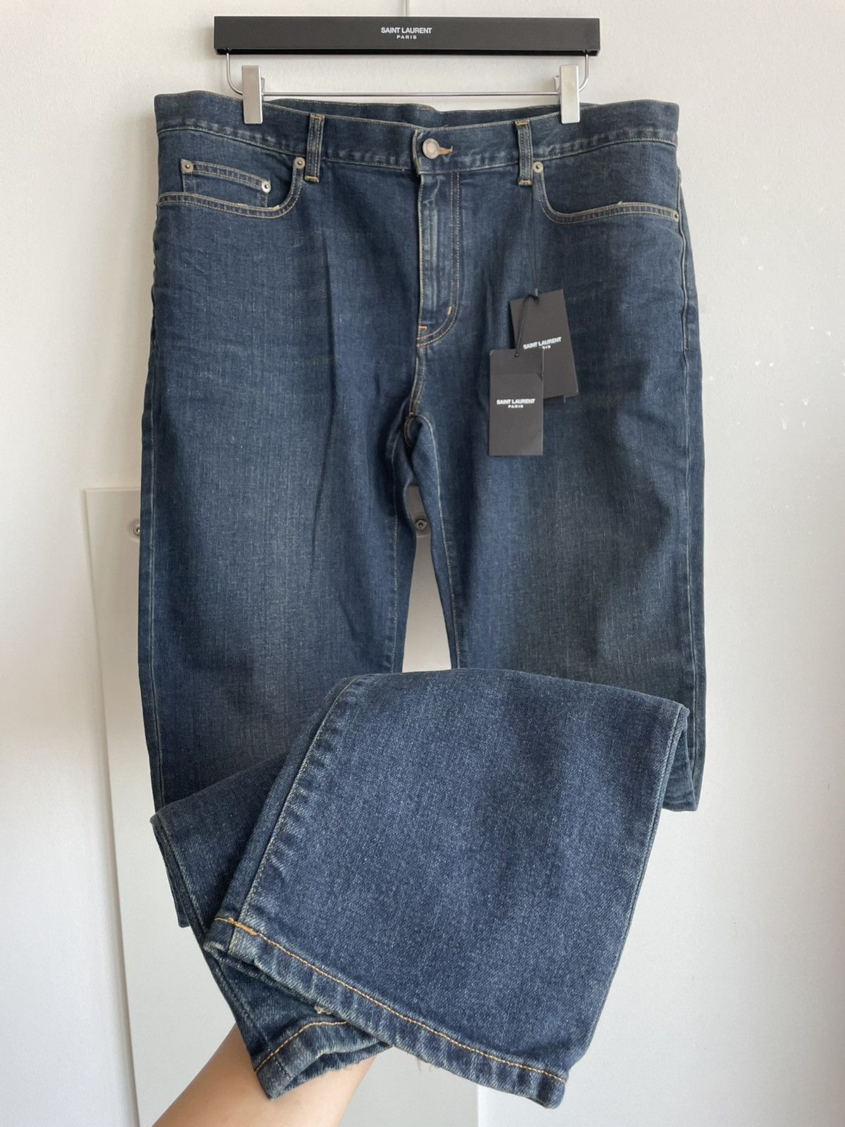 Hedi Slimane × Saint Laurent Paris × Yves Saint Laurent Brand New Runway Saint Laurent Denim Jeans by Hedi Size US 36 / EU 52 - 1 Thumbnail