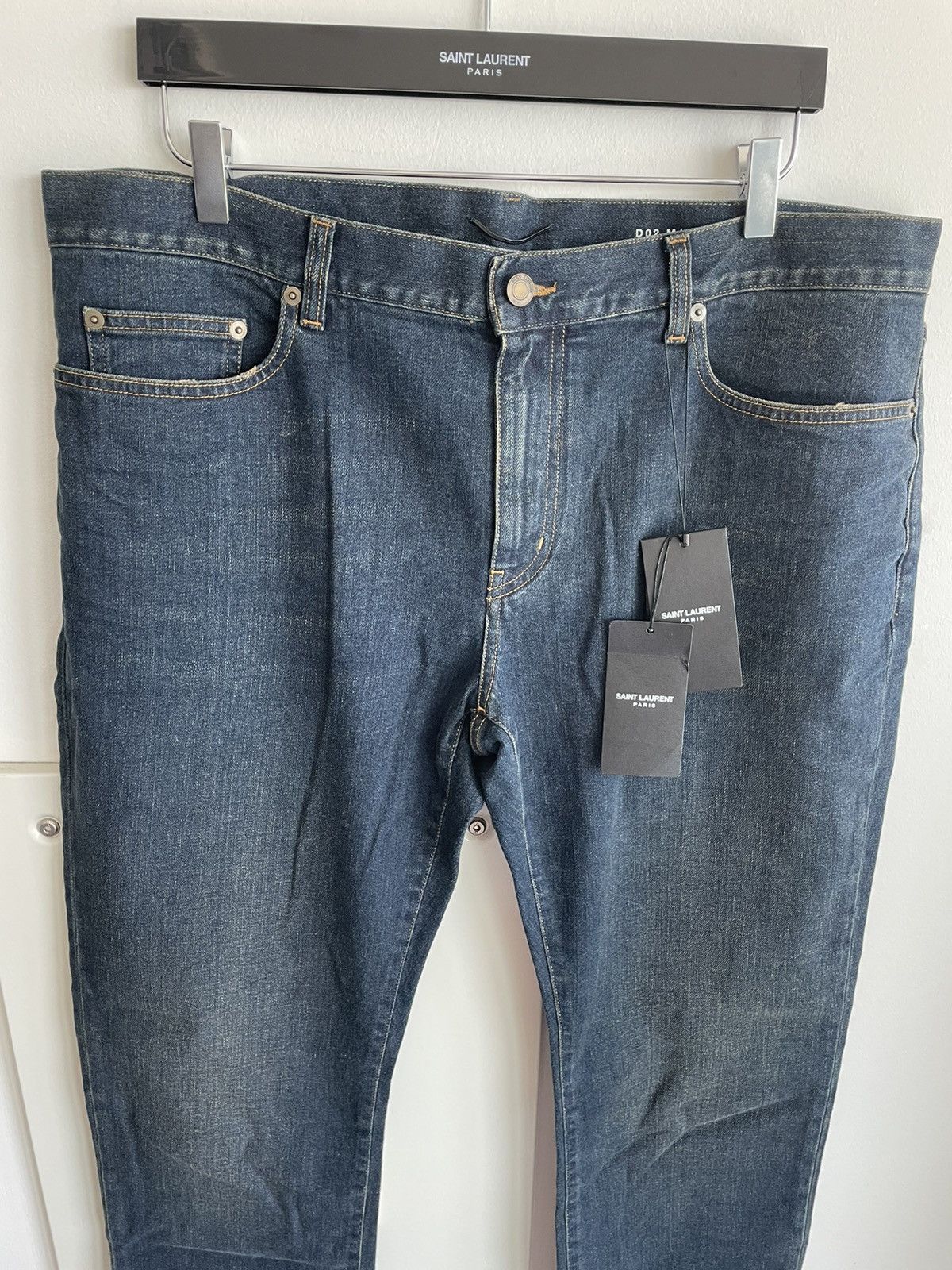 Hedi Slimane × Saint Laurent Paris × Yves Saint Laurent Brand New Super Rare 16 Runway Hedi Slimane SK LW Denim Size US 35 - 16 Thumbnail