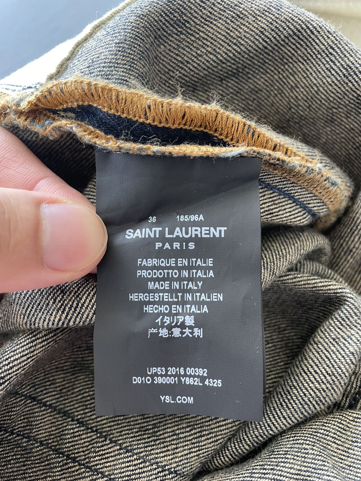 Hedi Slimane × Saint Laurent Paris × Yves Saint Laurent Brand New Super Rare 16 Runway Hedi Slimane SK LW Denim Size US 35 - 9 Thumbnail