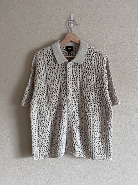 Stussy Stussy Crochet Shirt in Natural | Grailed