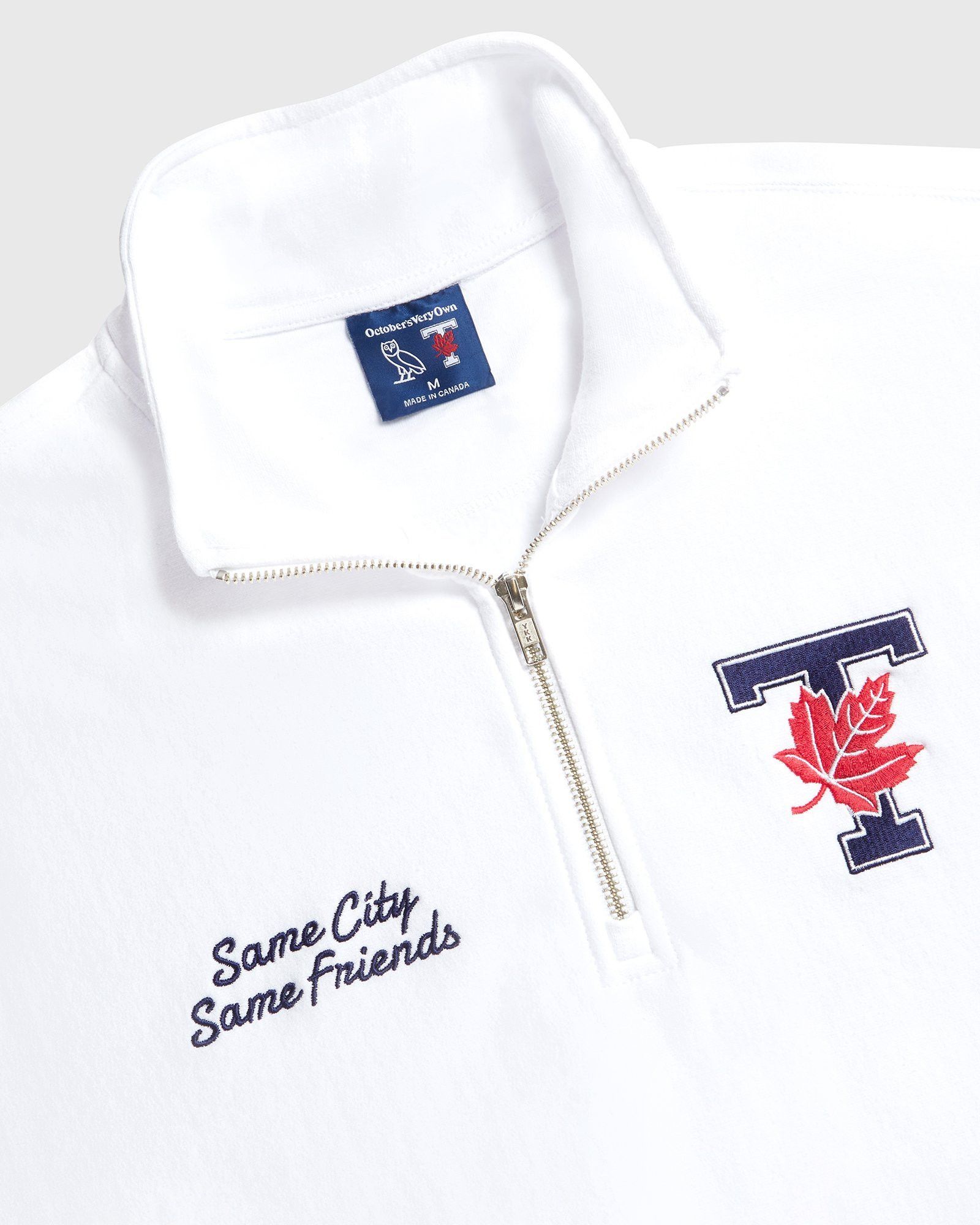 Drake OVO X UofT QUARTER ZIP SWEATSHIRT - White Size US XXL / EU 58 / 5 - 7 Thumbnail