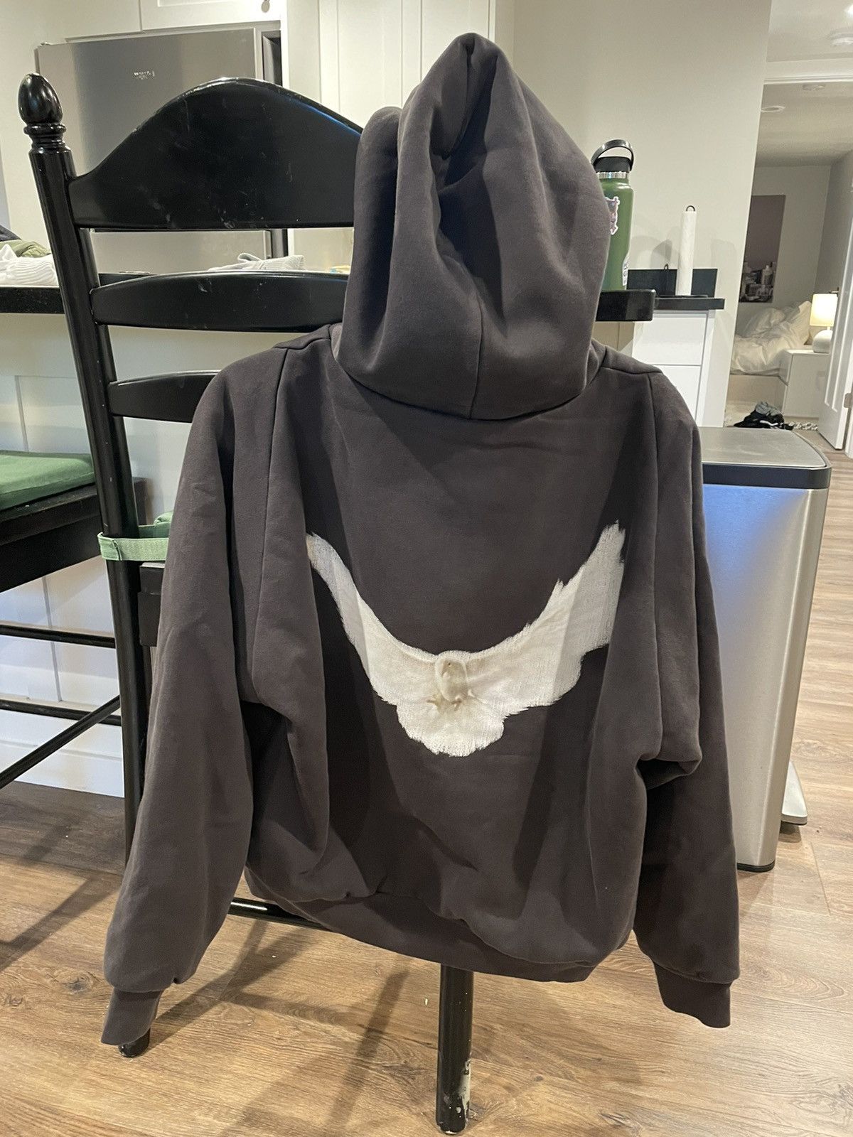 Gap Yeezy x GAP x Balenciaga Black Dove Shrunken Hoodie | Grailed