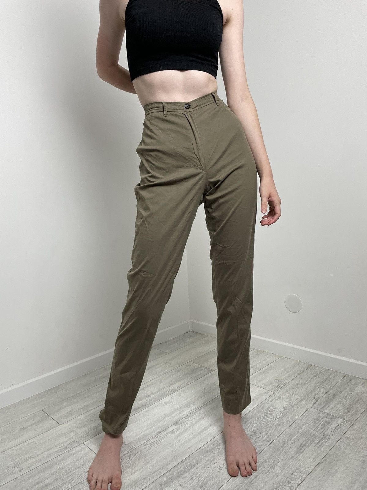 Jil Sander Jil Sander Olive Nylon Women's Pants Size 29" - 5 Thumbnail
