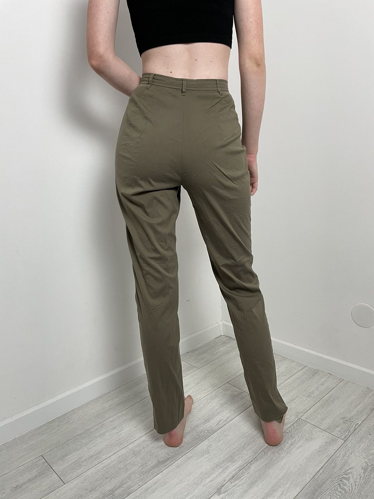 Jil Sander Jil Sander Olive Nylon Women's Pants Size 29" - 8 Thumbnail