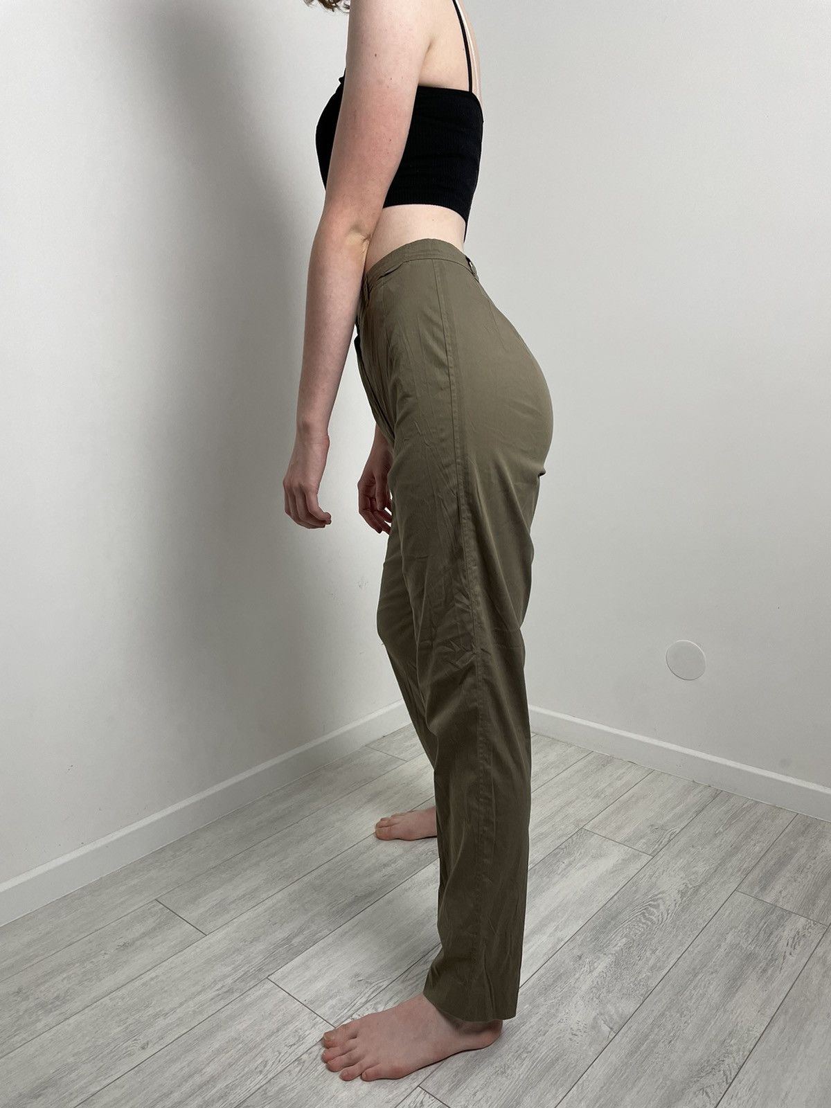 Jil Sander Jil Sander Olive Nylon Women's Pants Size 29" - 7 Thumbnail